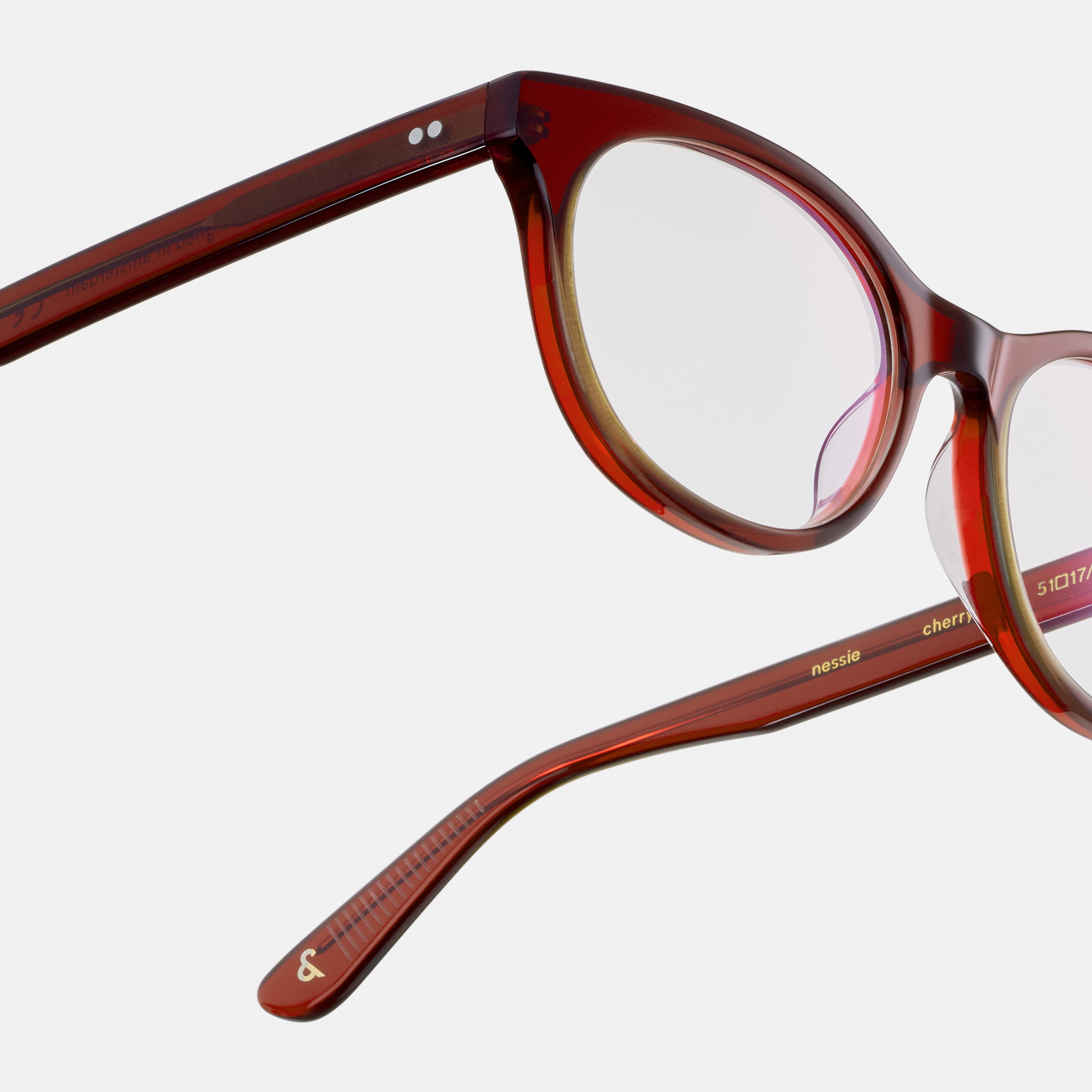 Ace & Tate Brillen | Rond Acetaat in Rood