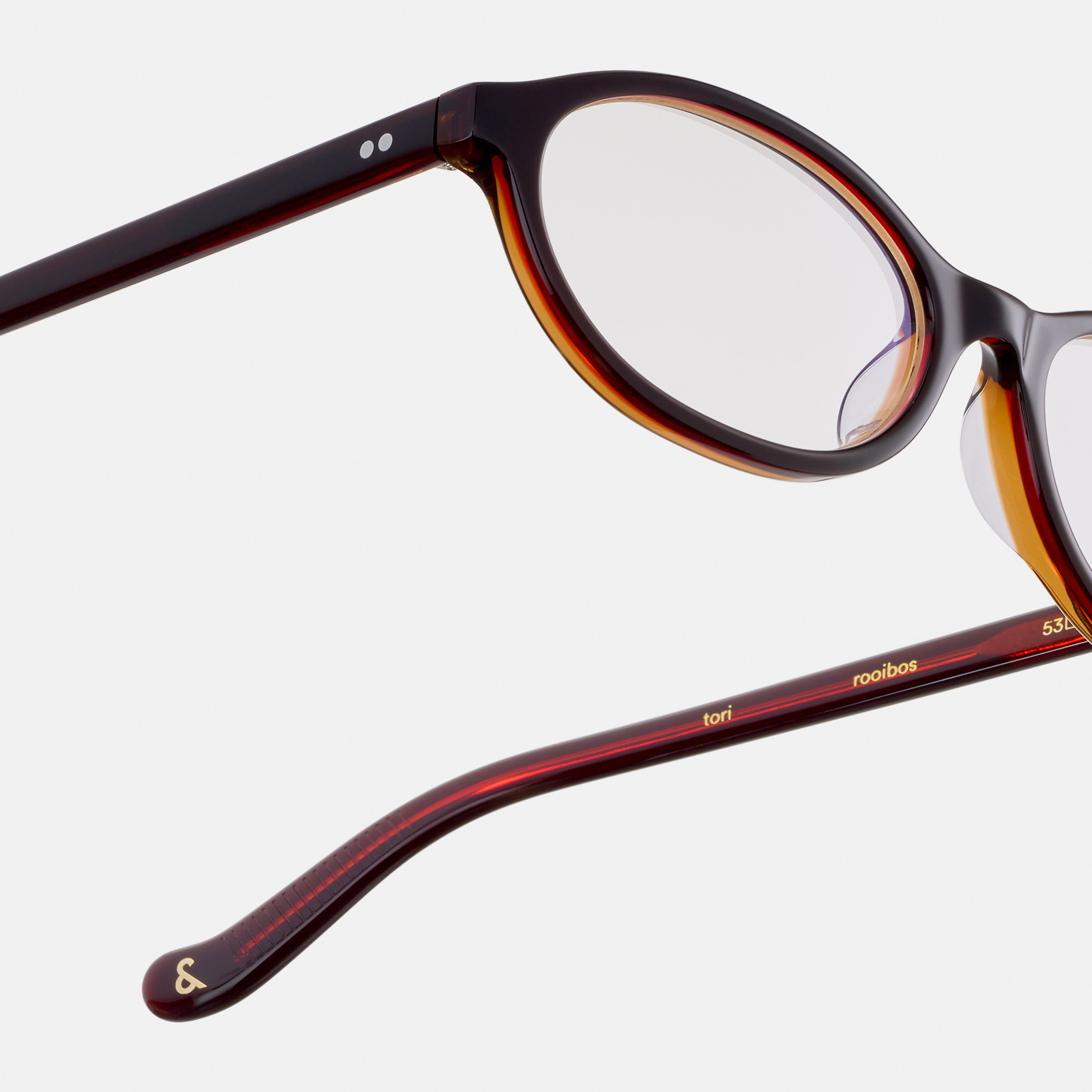 Ace & Tate Glasses | Oval Acetate in Red