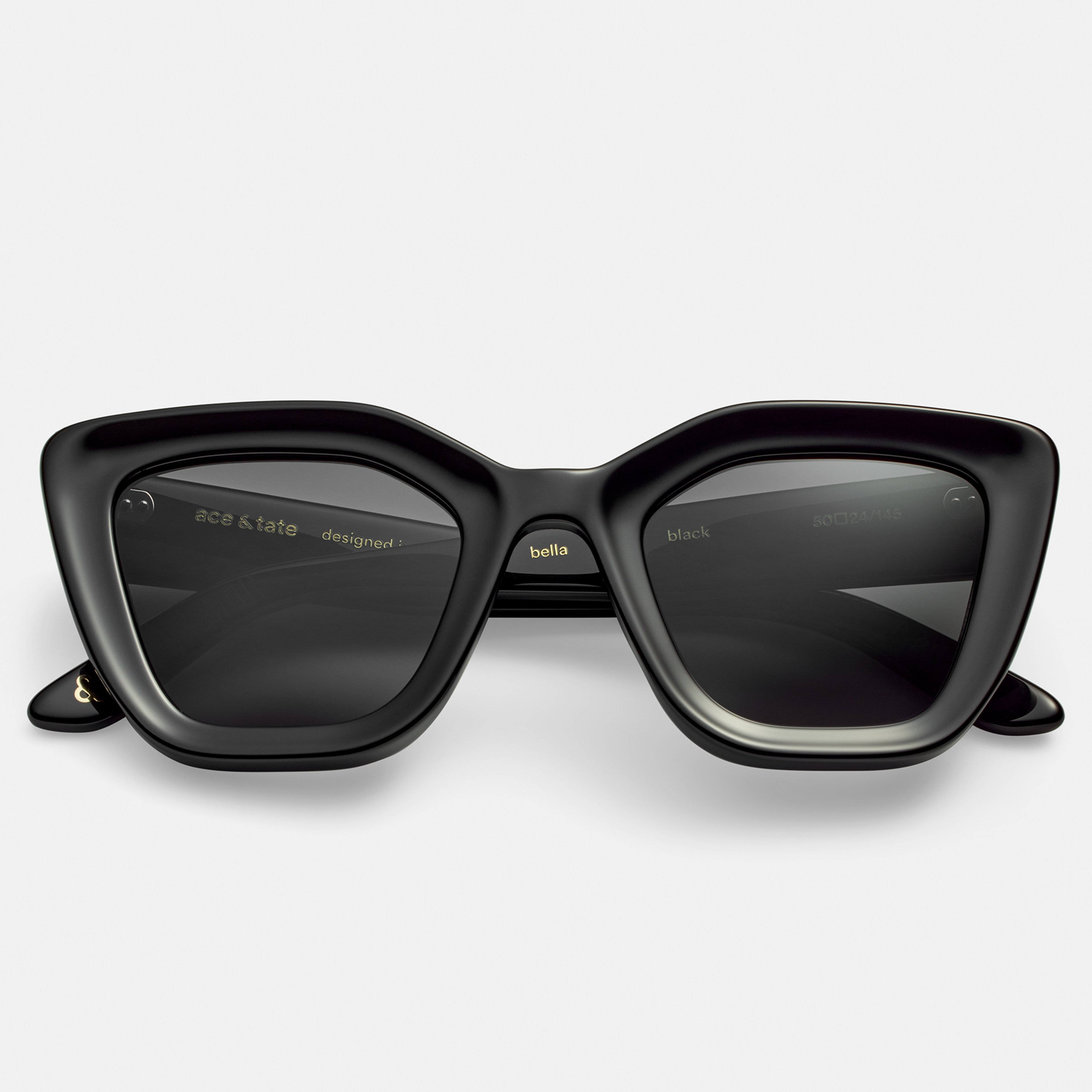 Ace & Tate Sunglasses | Rectangle Acetate in Black