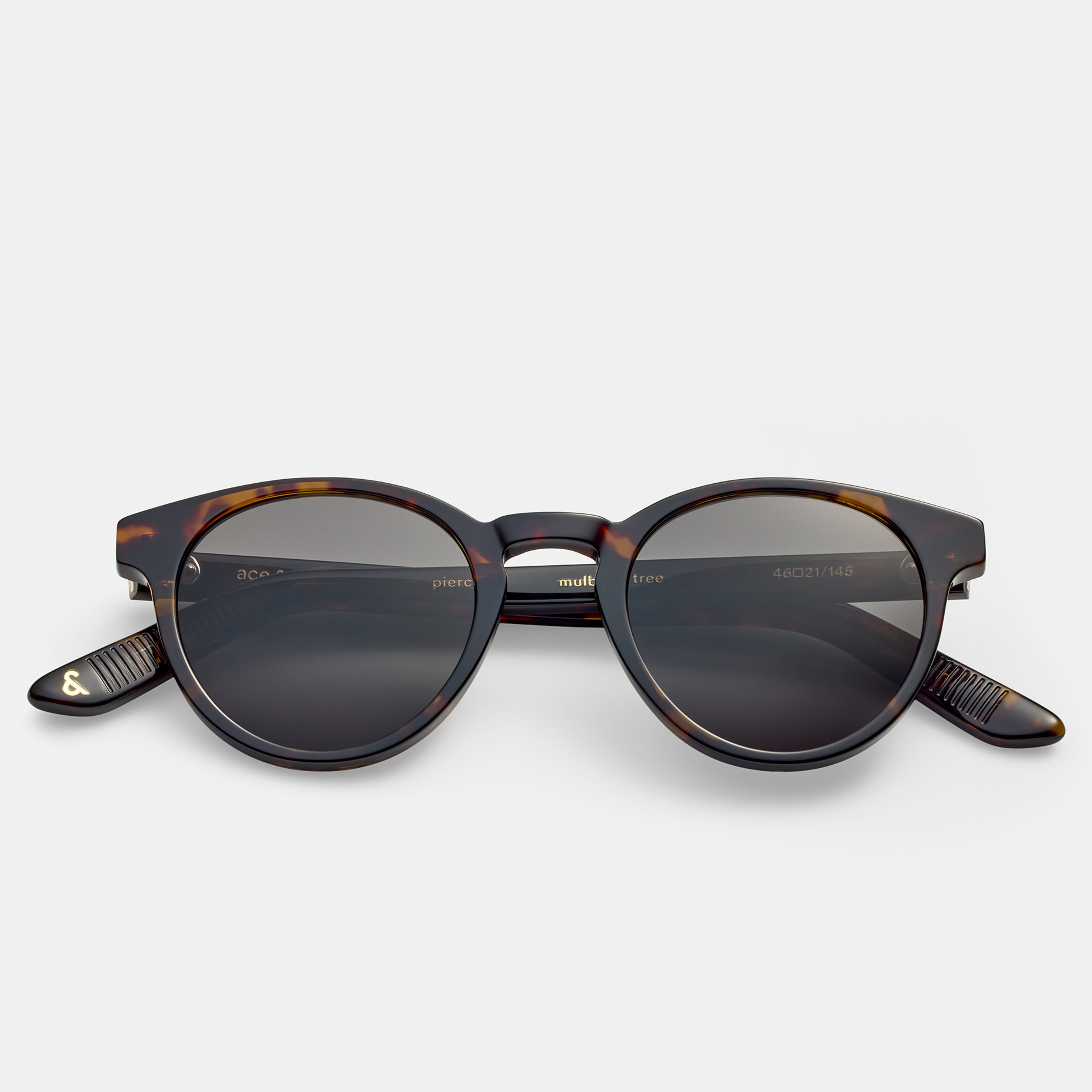 Ace & Tate Sunglasses | Round Acetate in Black, Brown