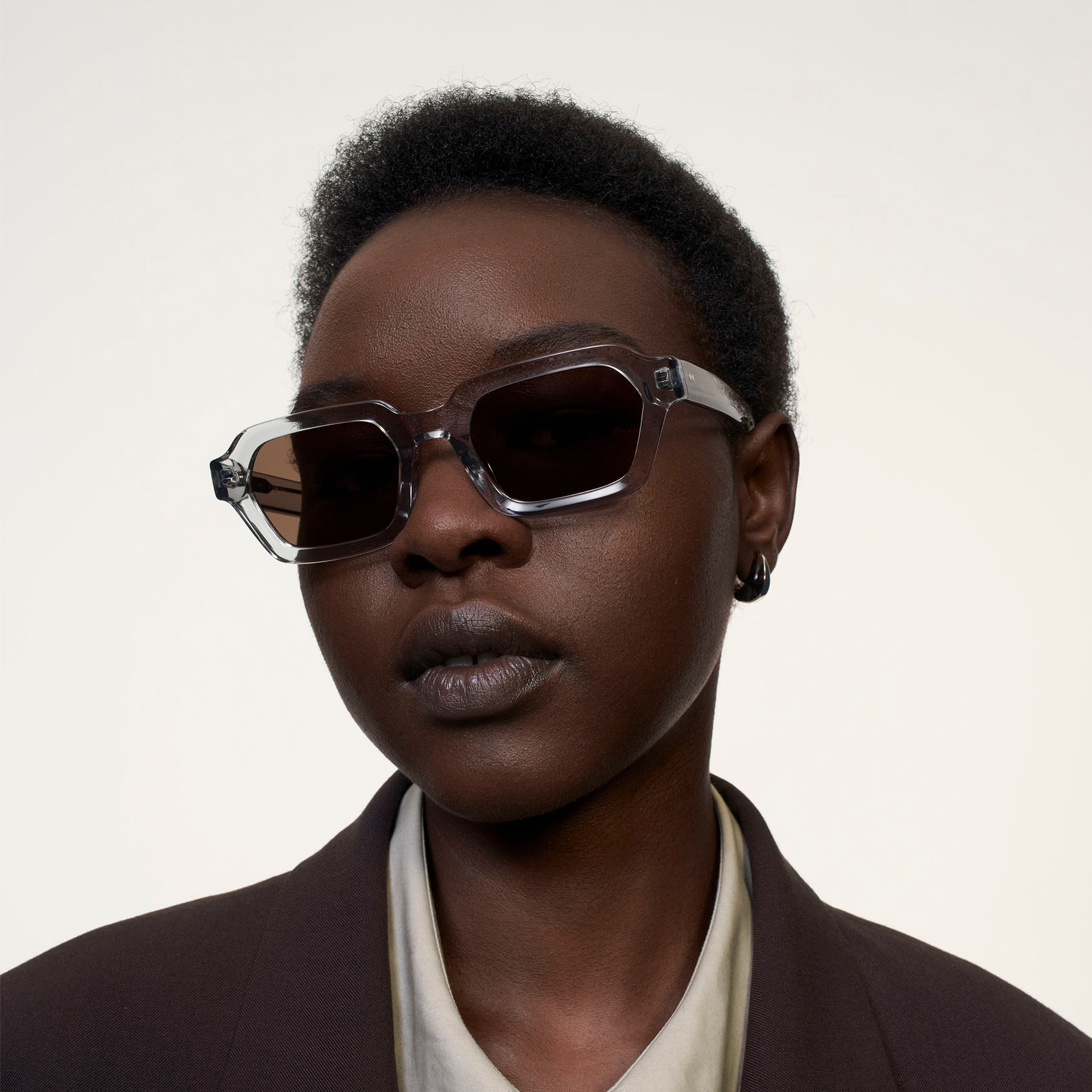 Ace & Tate Sunglasses | Rectangle Acetate in Grey