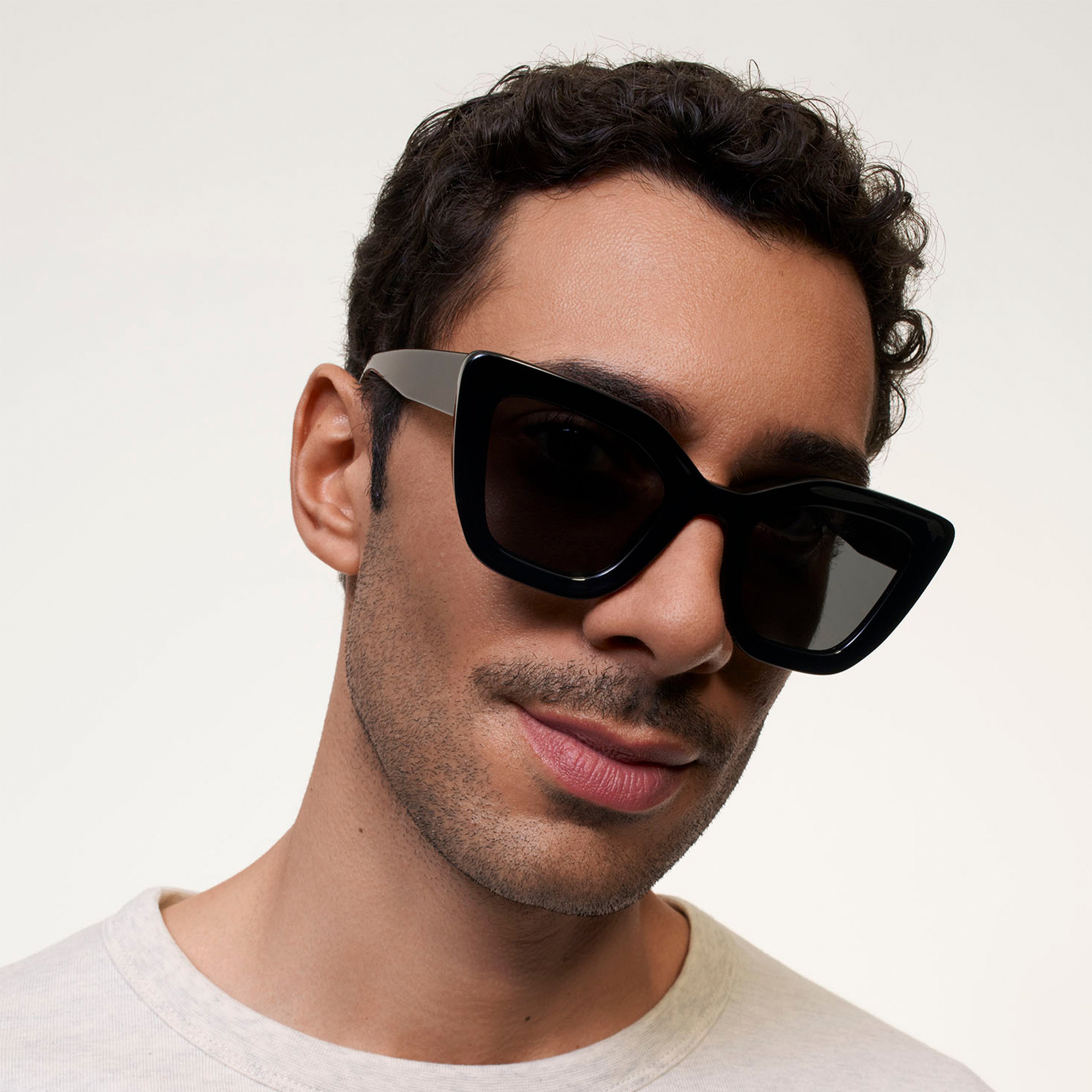 Ace & Tate Sunglasses | Rectangle Acetate in Black
