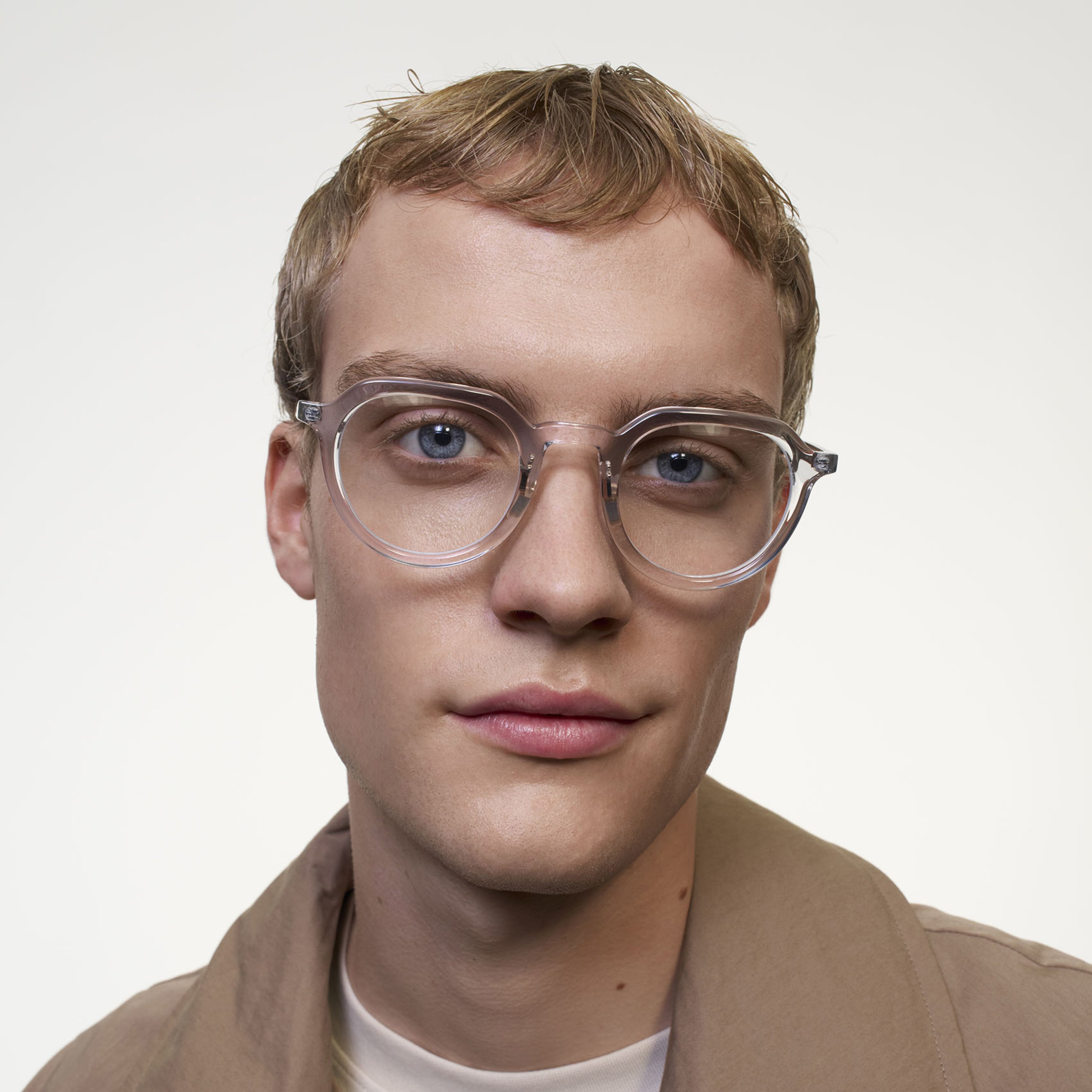 Ace & Tate Glasses | Round Acetate in Clear, Grey
