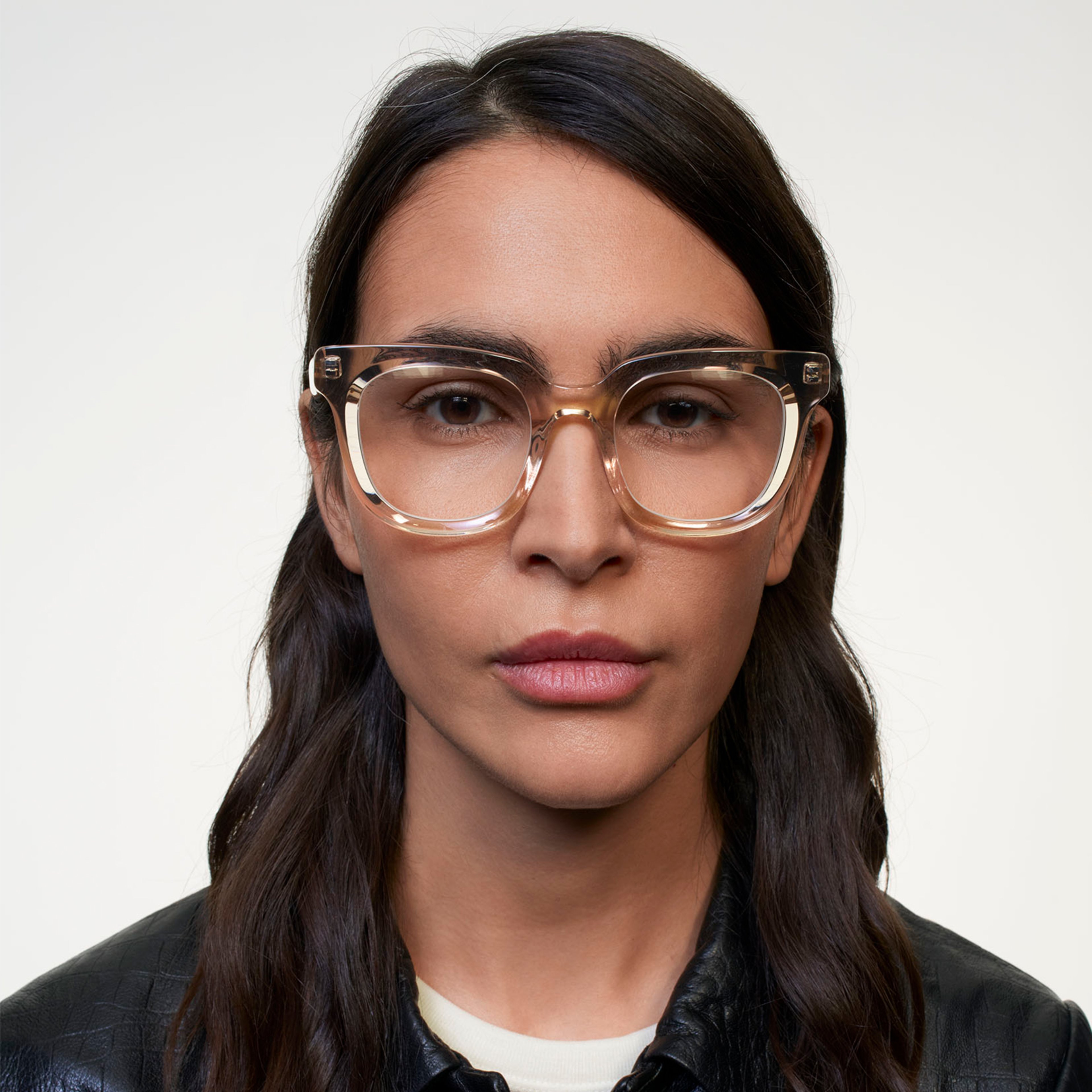 Ace & Tate Glasses | Round Acetate in Clear