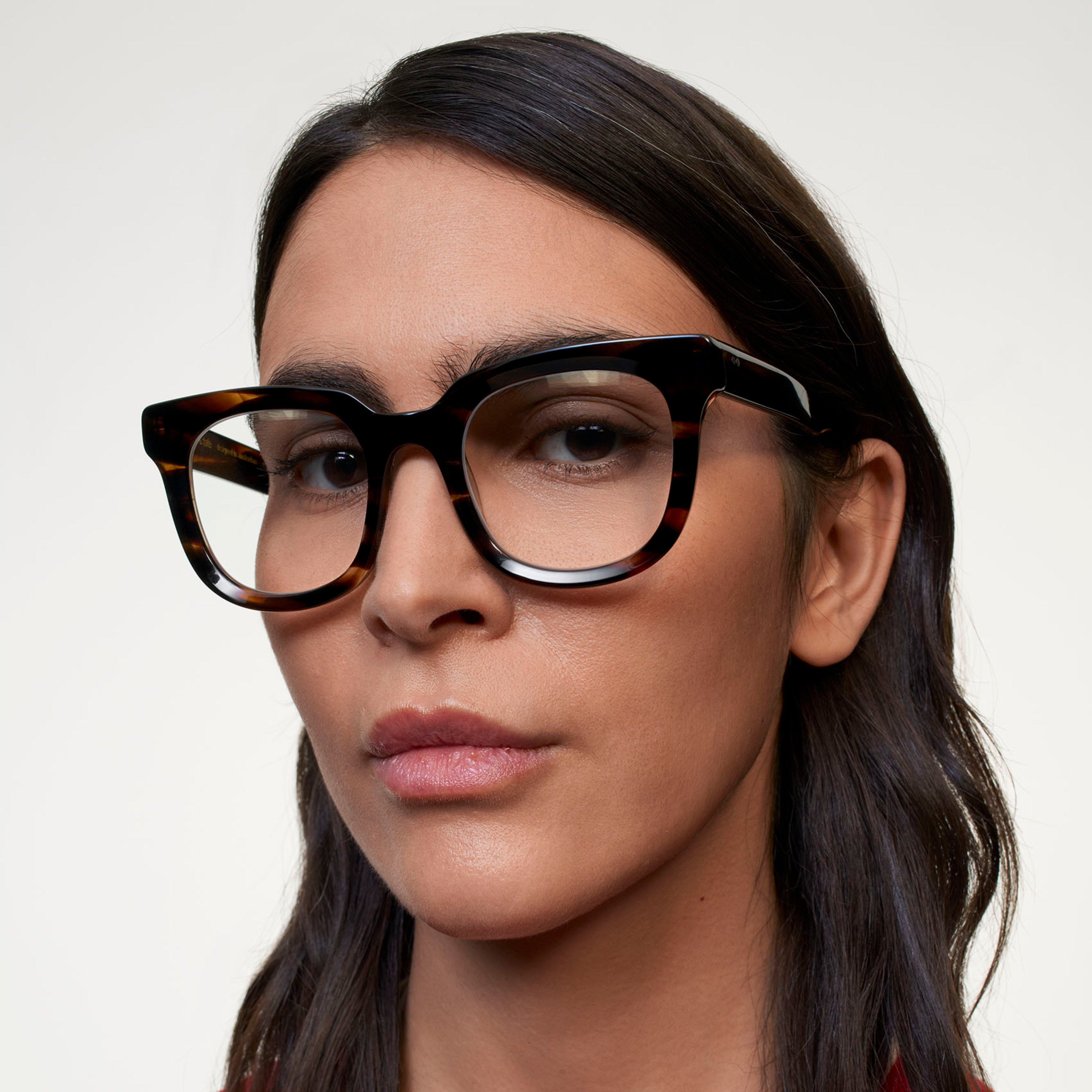 Ace & Tate Glasses | Round Acetate in Brown, Orange