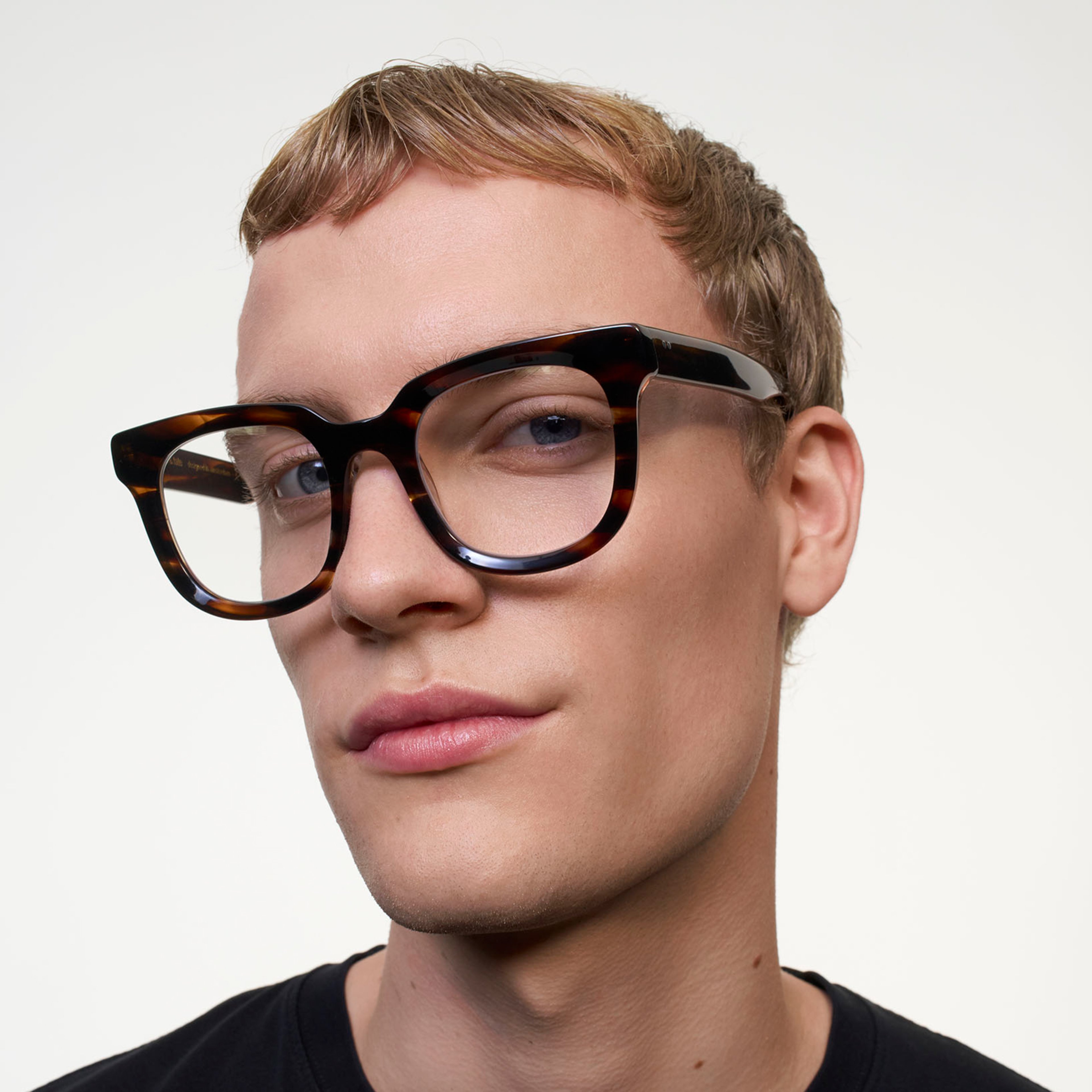 Ace & Tate Glasses | Round Acetate in Brown, Orange