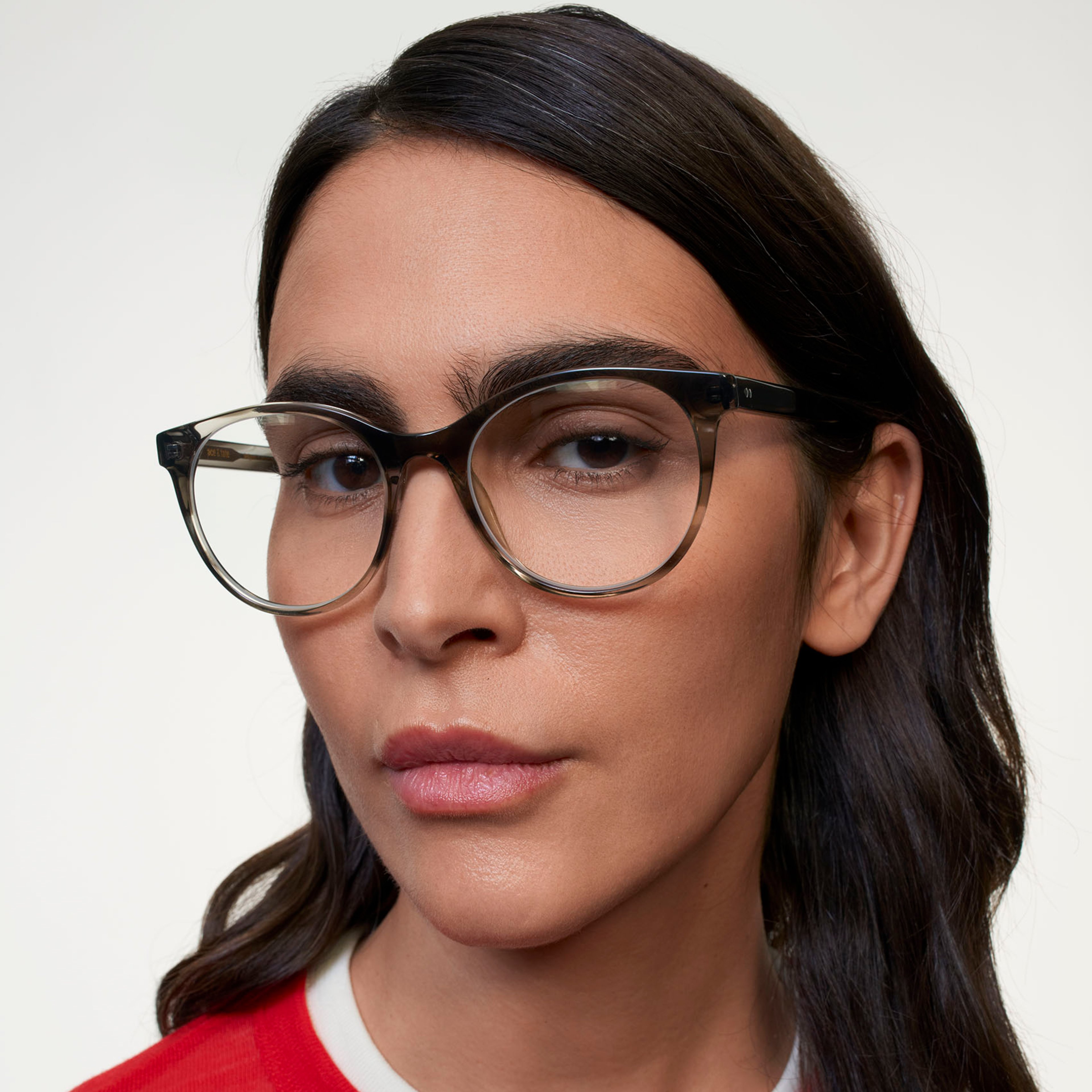 Ace & Tate Glasses | Round Acetate in Grey