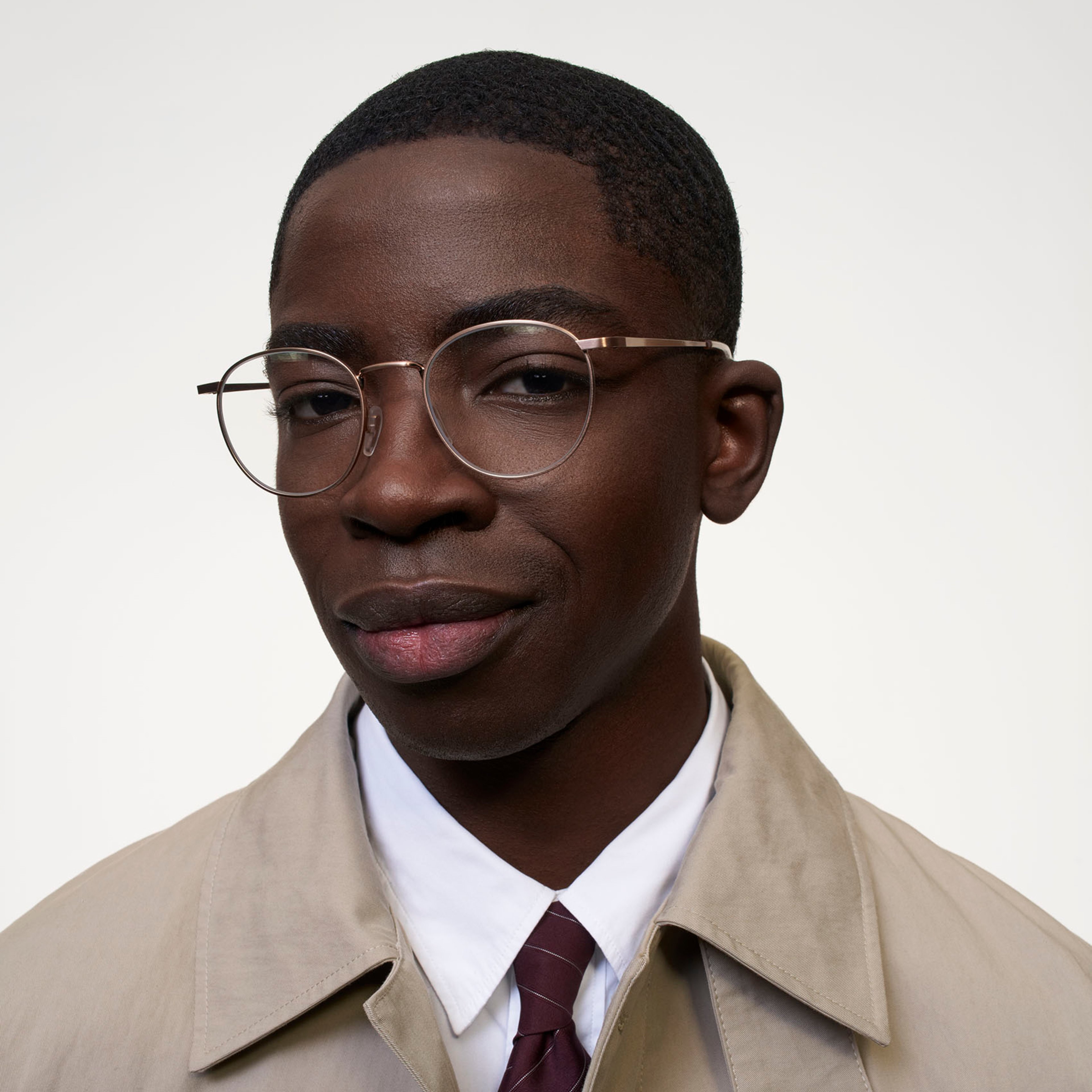 Ace & Tate Glasses | Round Metal in Gold, Pink