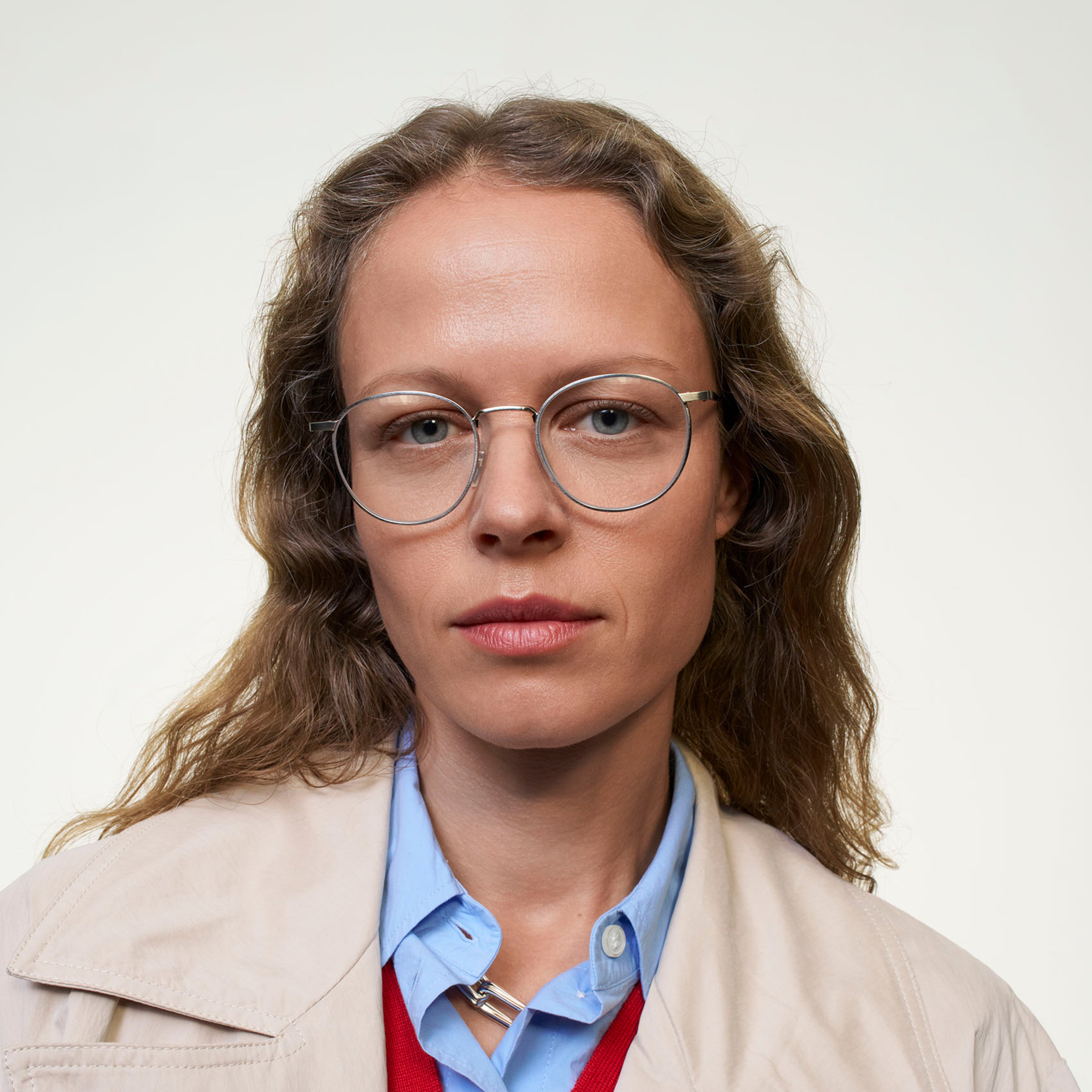 Ace & Tate Glasses | Round Metal in Silver