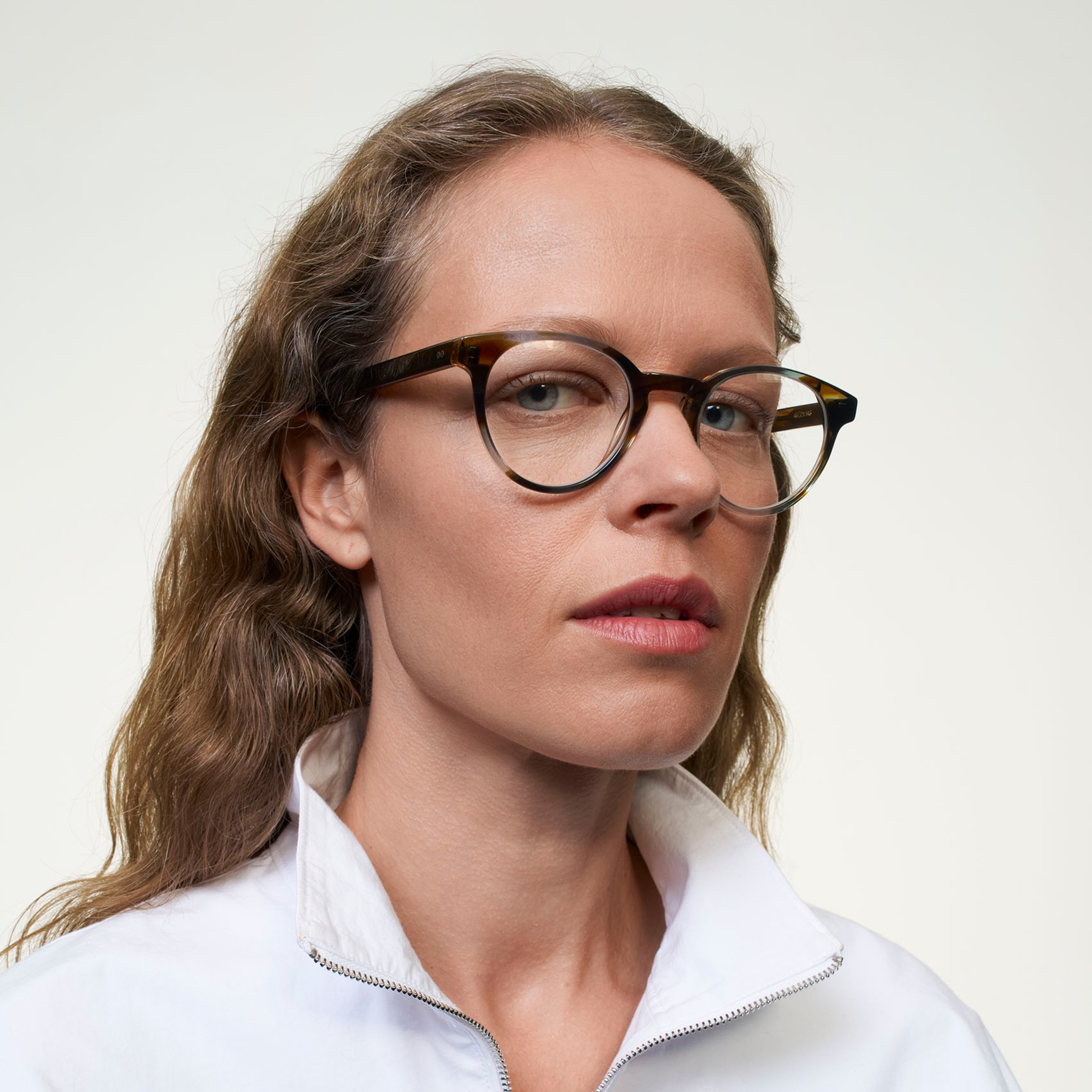 Ace & Tate Glasses | Round Acetate in Blue