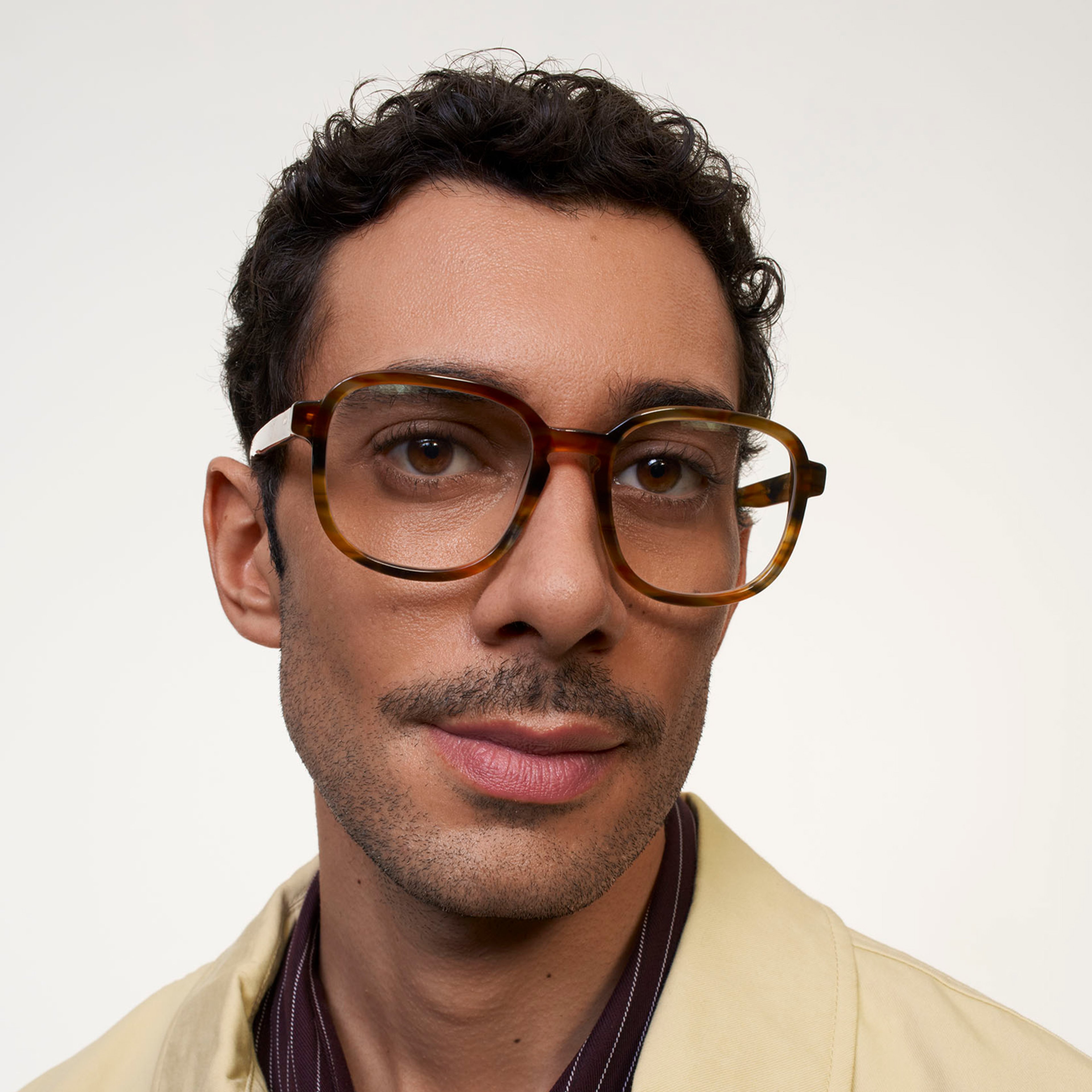 Ace & Tate Glasses | Square Acetate in Blue