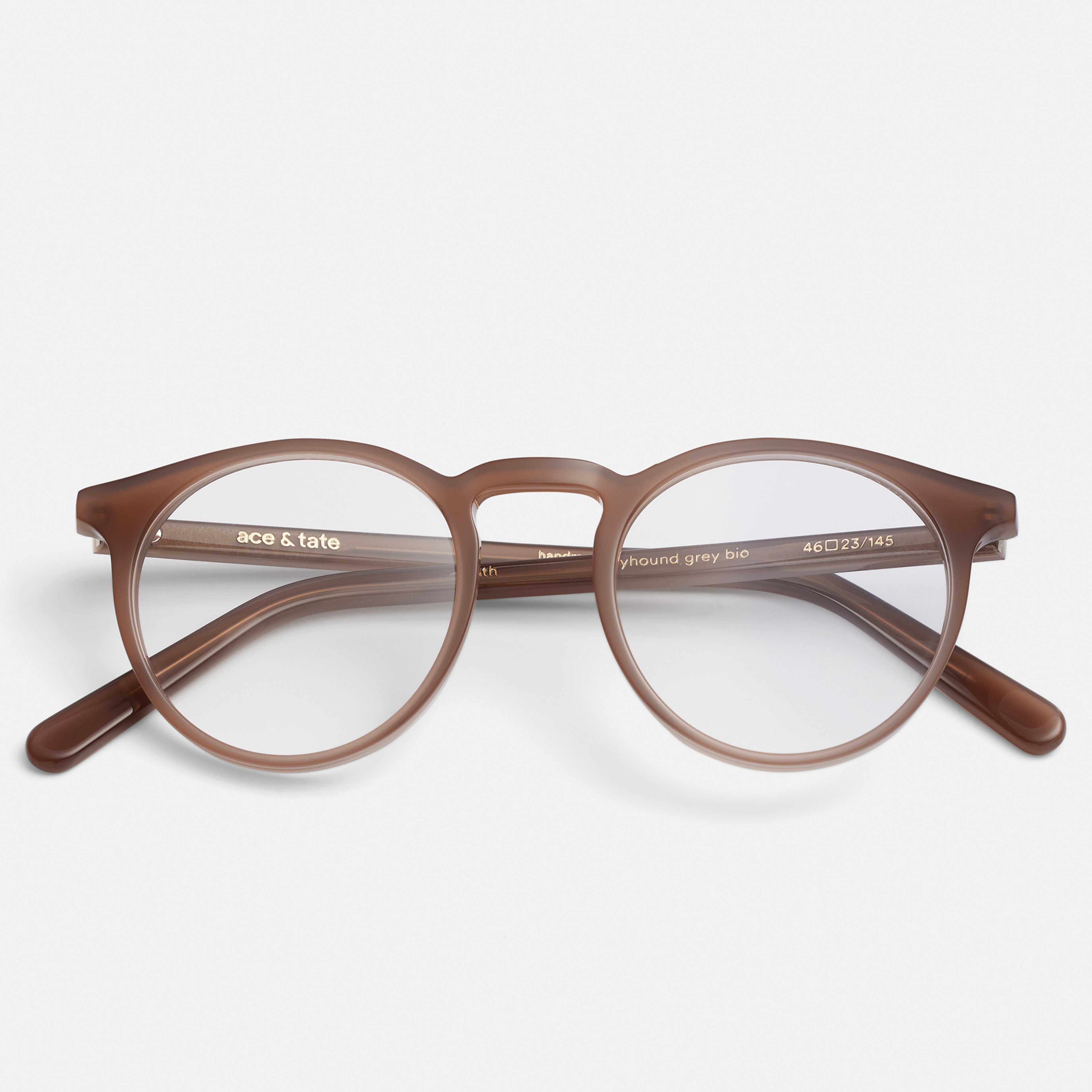 Ace & Tate Glasses | Round Acetate in Grey