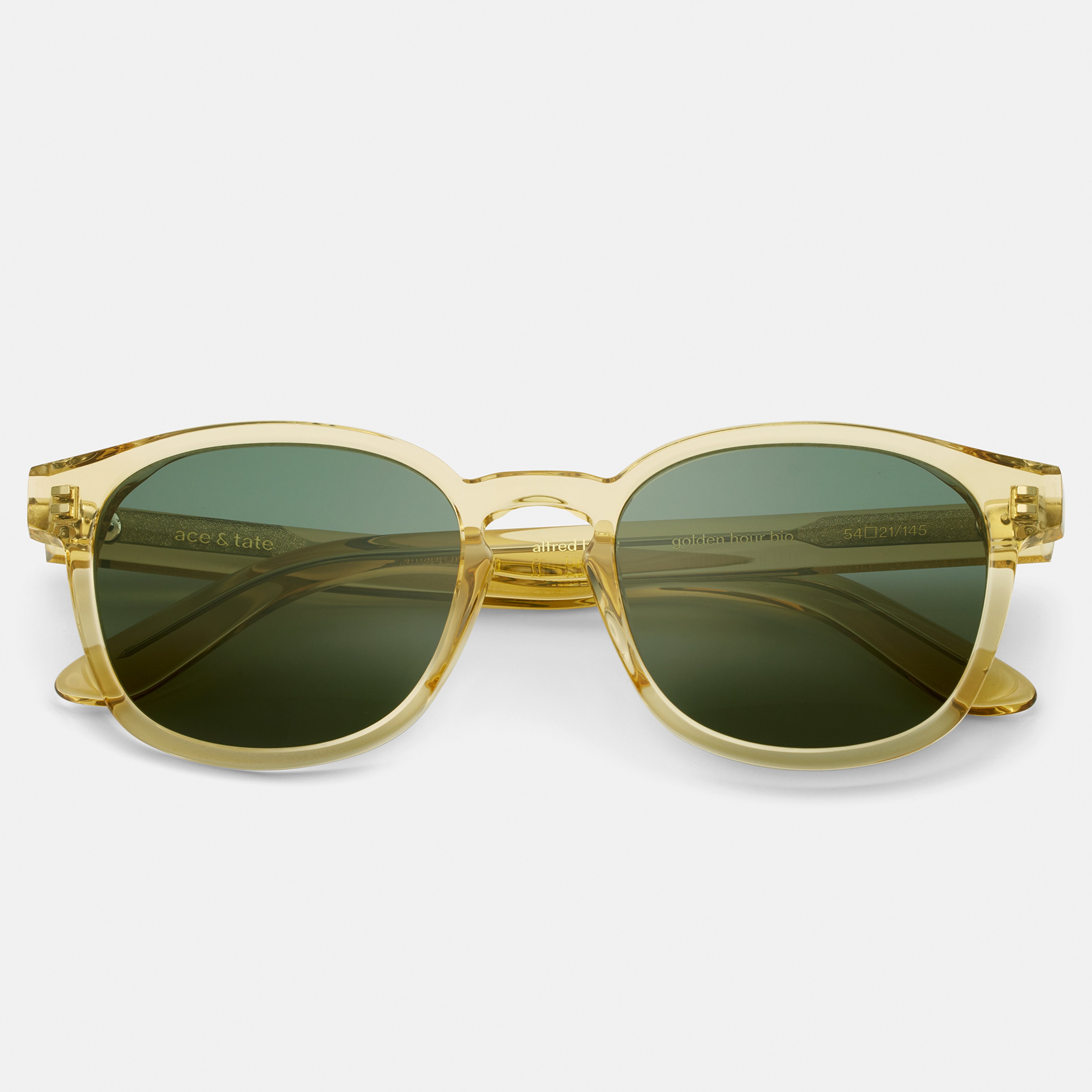 Ace & Tate Solaires | Carrée Acétate in Jaune