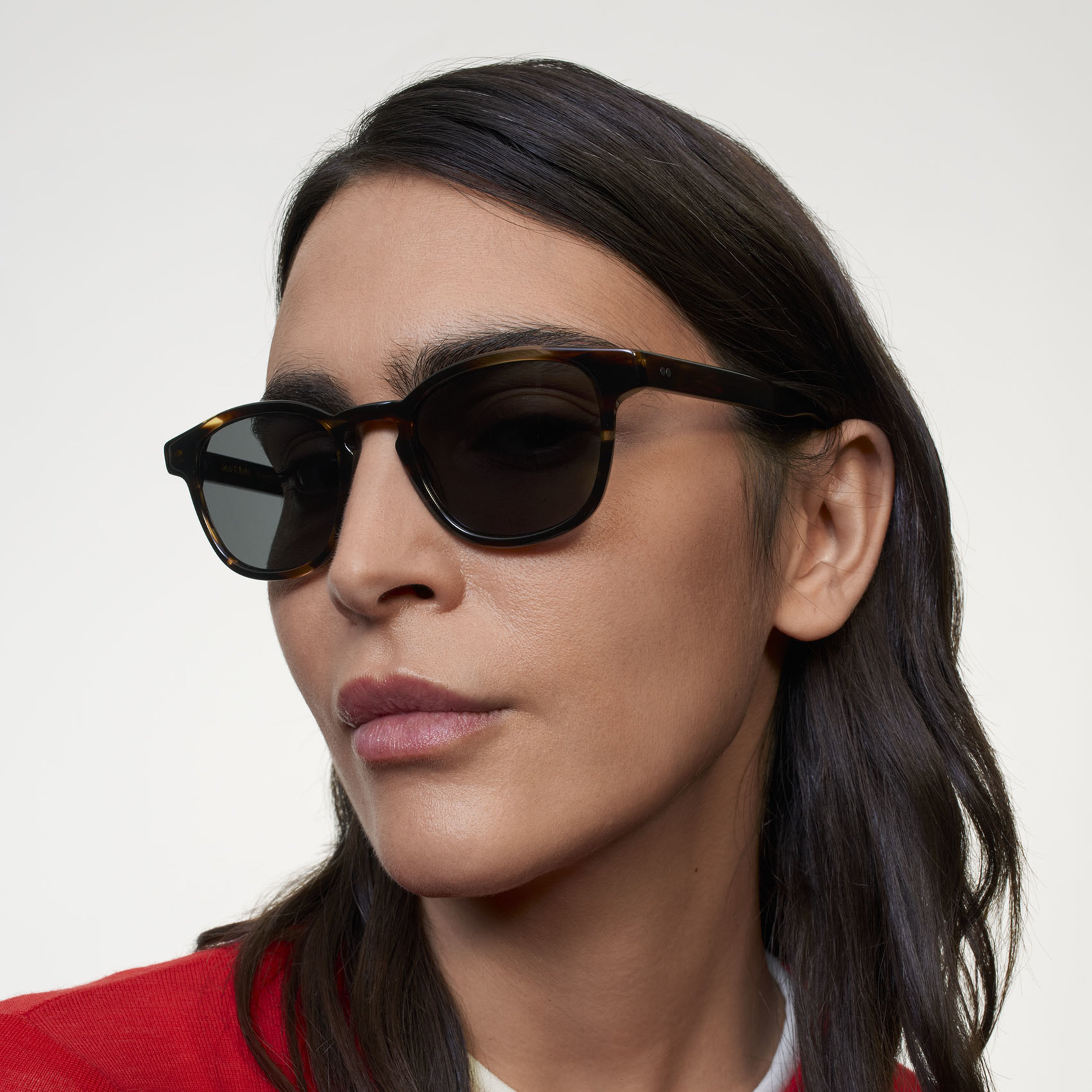Ace & Tate Sunglasses | Square Acetate in Brown, Orange