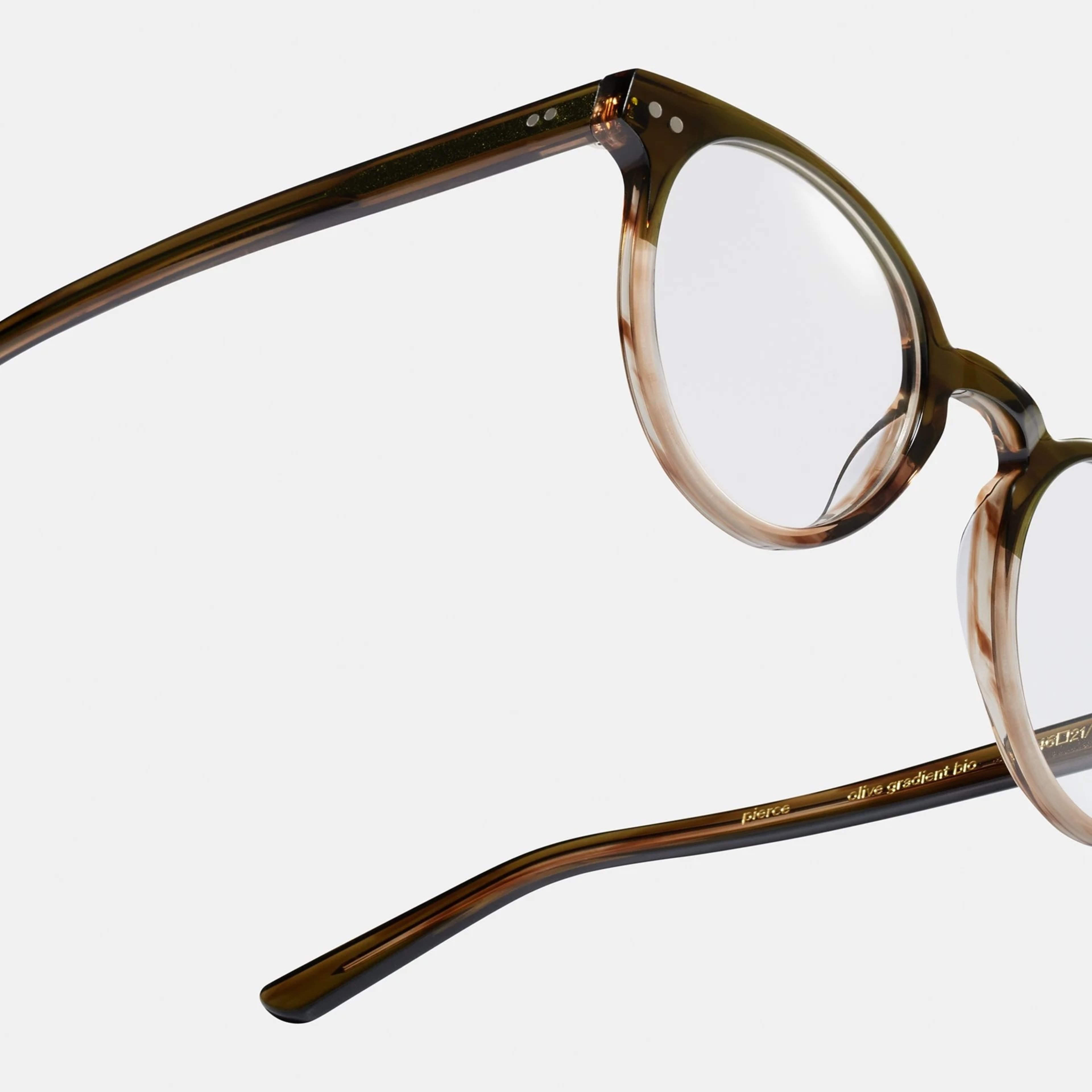 Ace & Tate Gafas | Redonda Acetato in Marrón, Verde