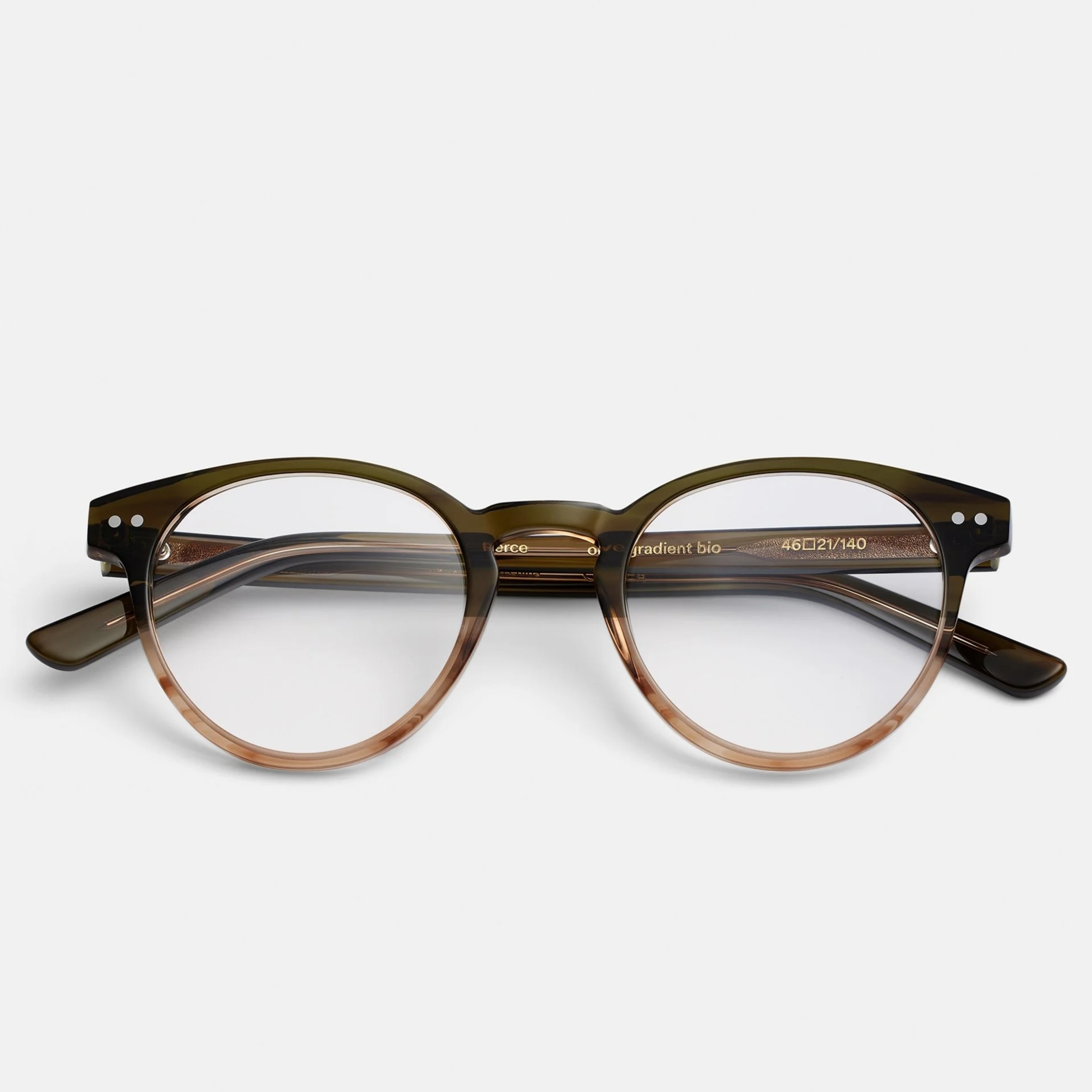 Ace & Tate Gafas | Redonda Acetato in Marrón, Verde