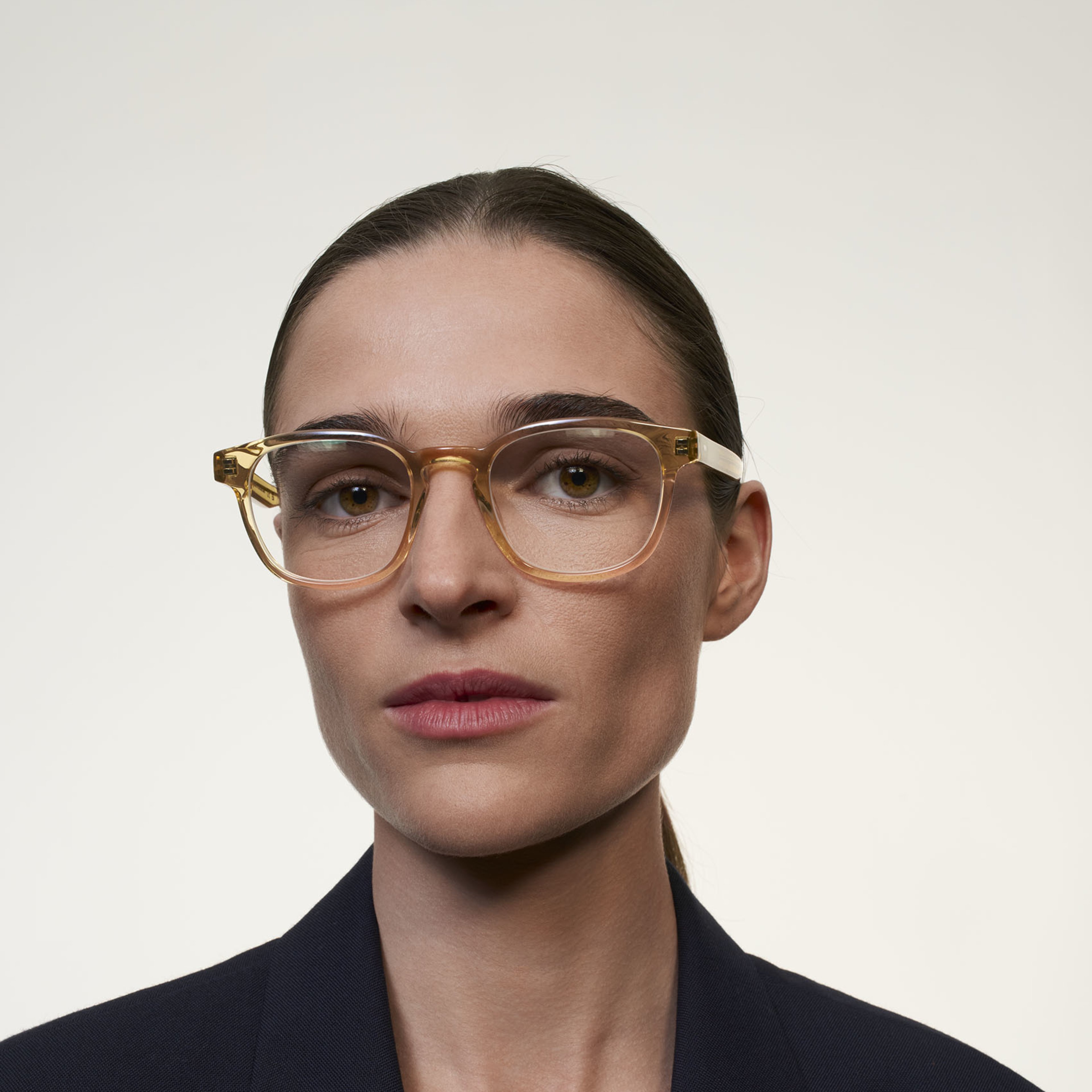 Ace & Tate Glasses | Square Acetate in Yellow