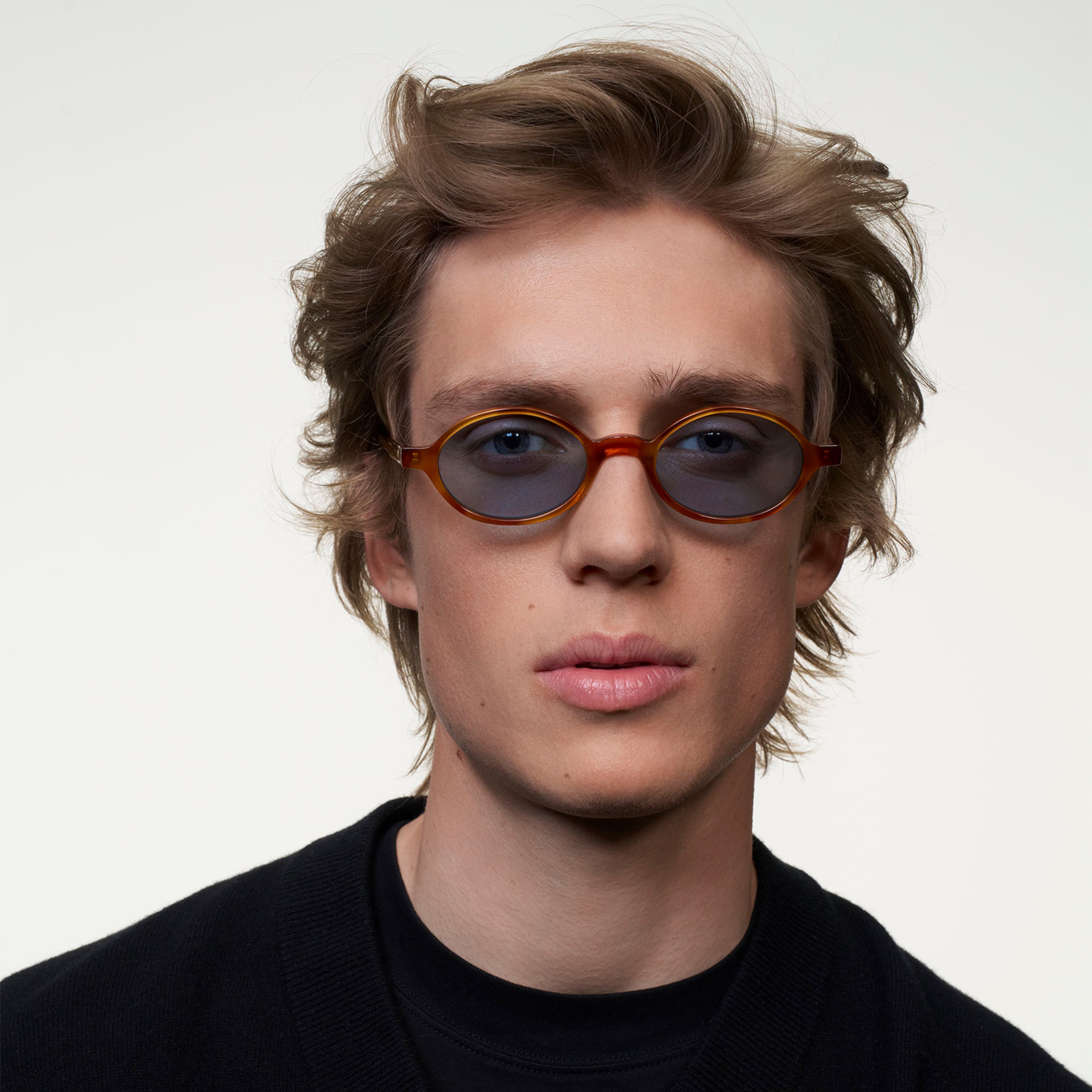 Ace & Tate Sunglasses | Round Acetate in Brown
