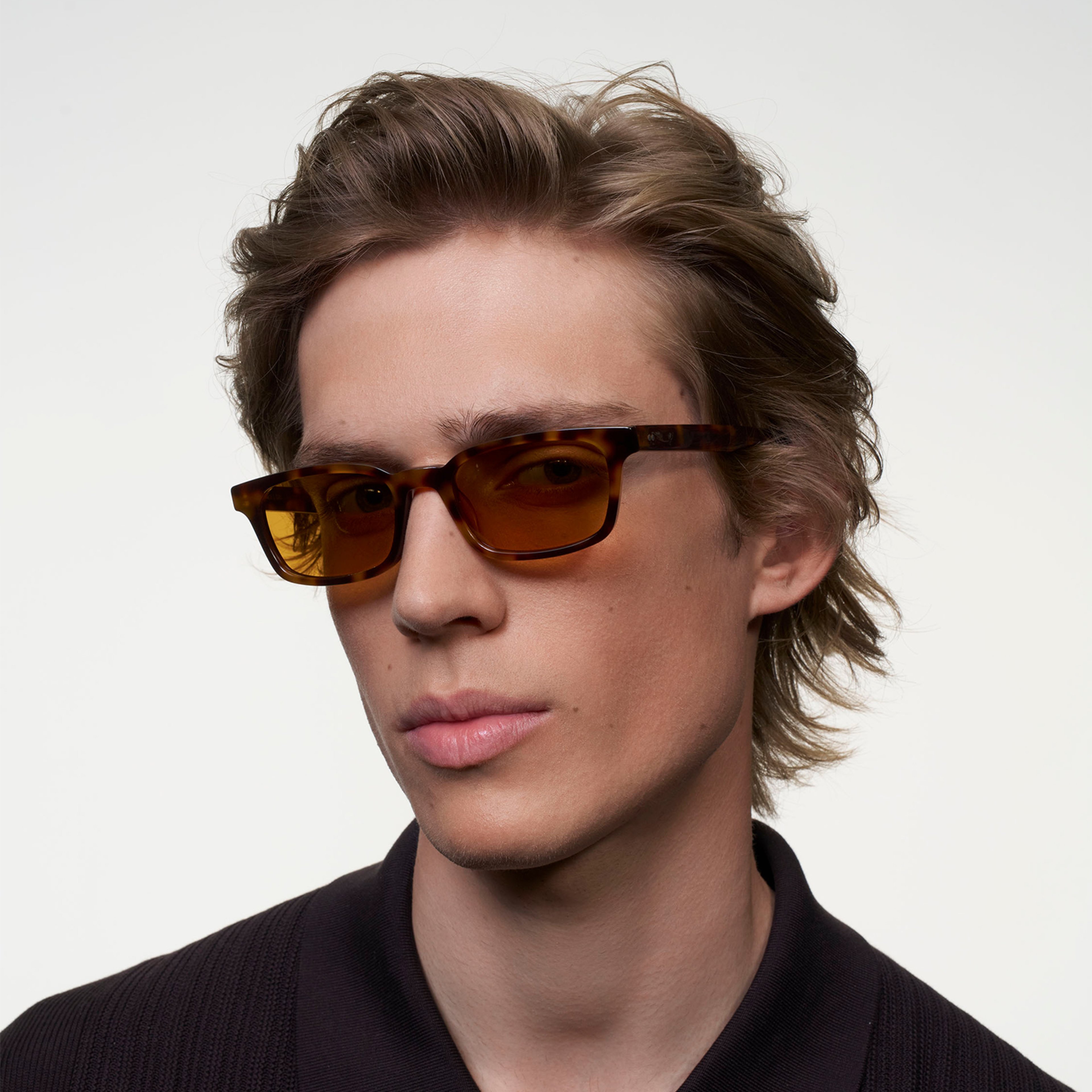 Ace & Tate Sunglasses | Square Acetate in Black, Brown