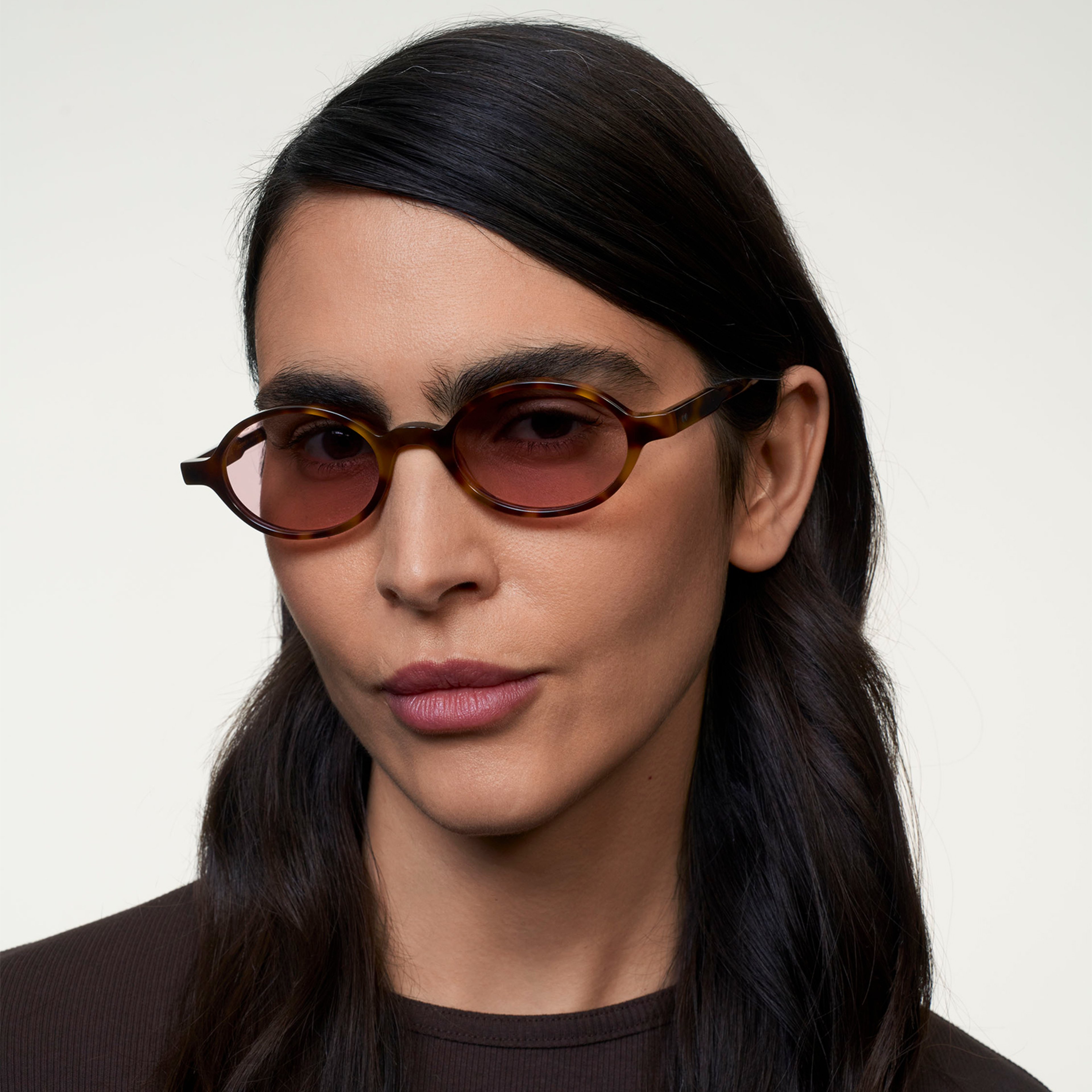Ace & Tate Sunglasses | Round Acetate in Black, Brown