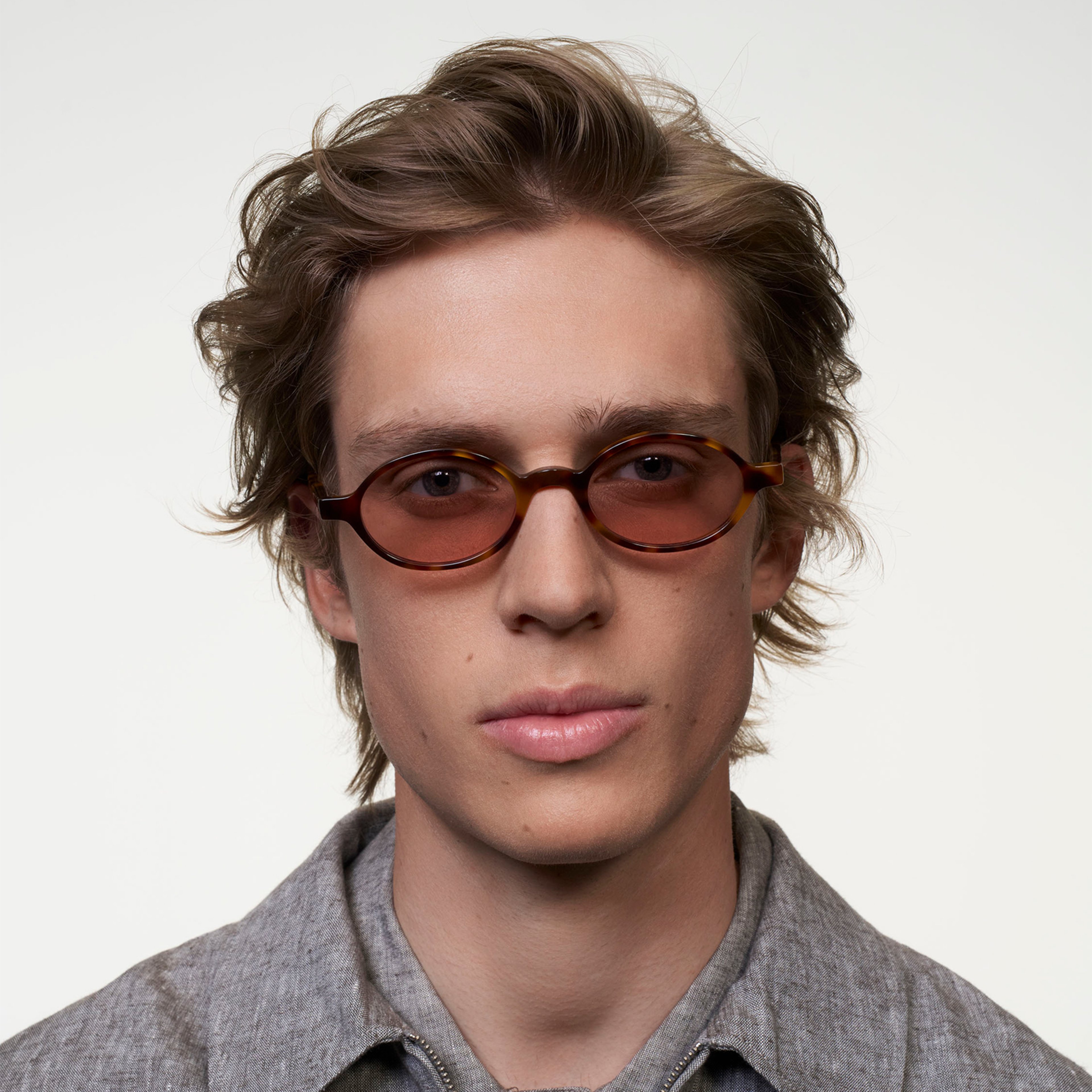 Ace & Tate Sunglasses | Round Acetate in Black, Brown