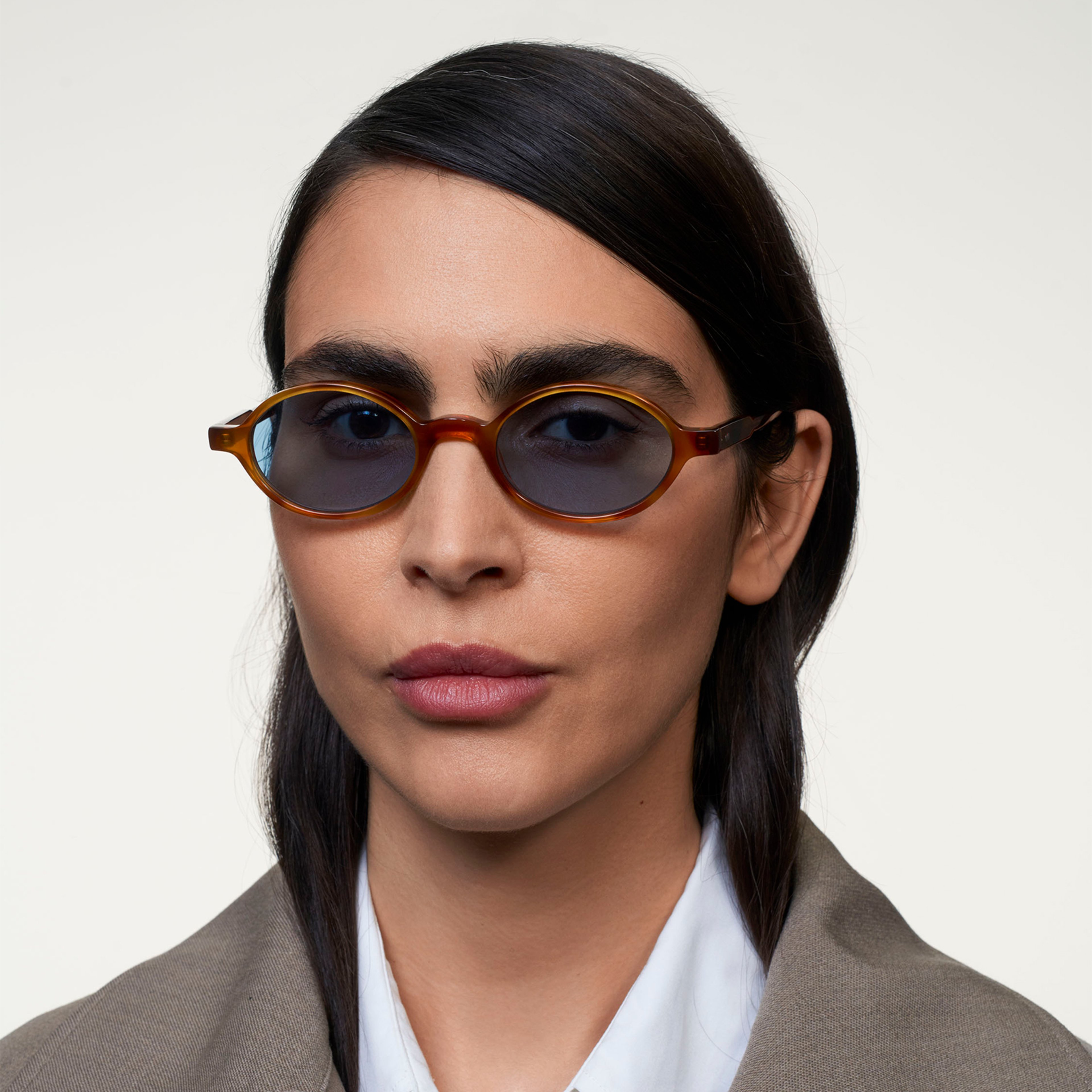 Ace & Tate Sunglasses | Round Acetate in Brown