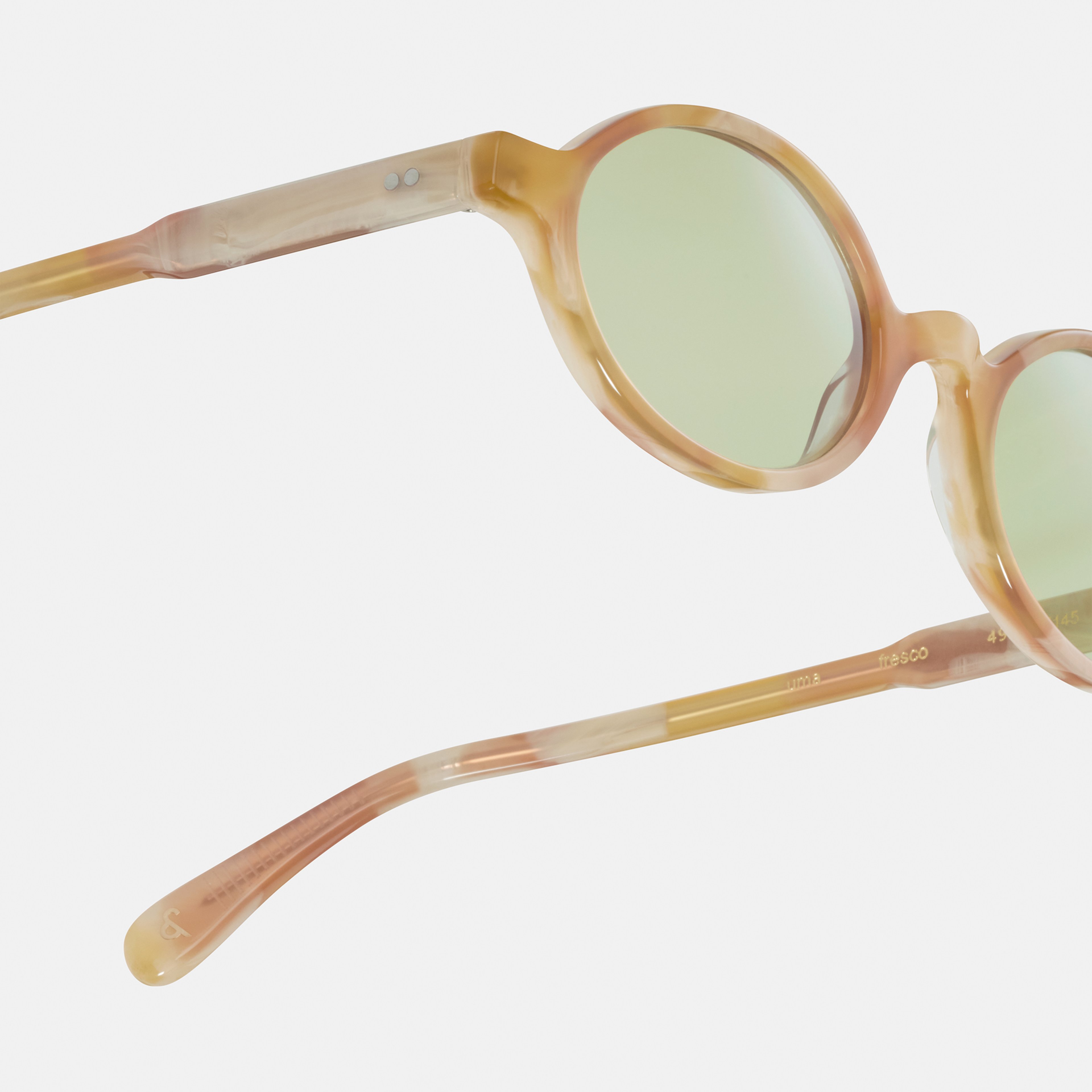 Ace & Tate Sunglasses | Round Acetate in Orange, White, Yellow