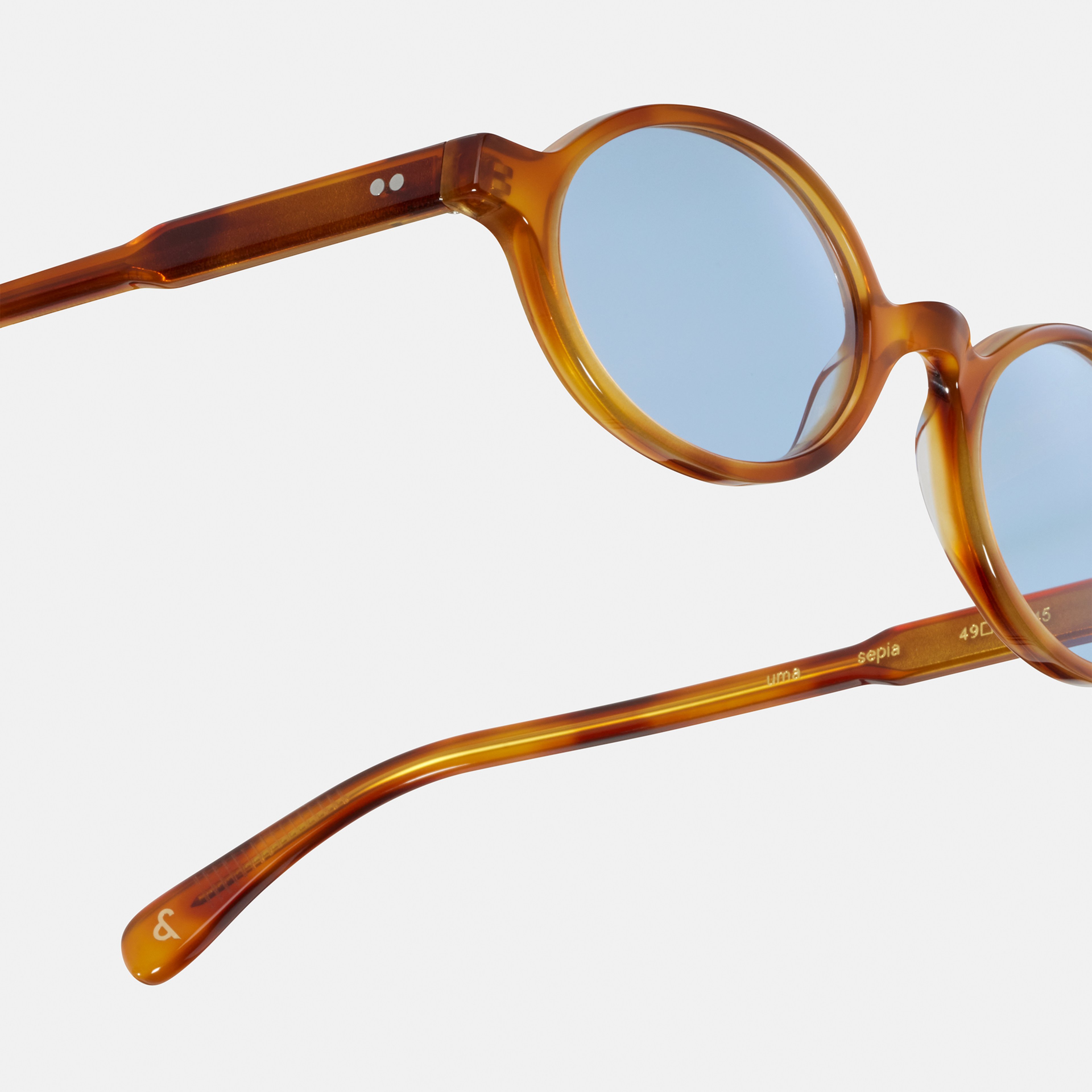 Ace & Tate Sunglasses | Round Acetate in Brown