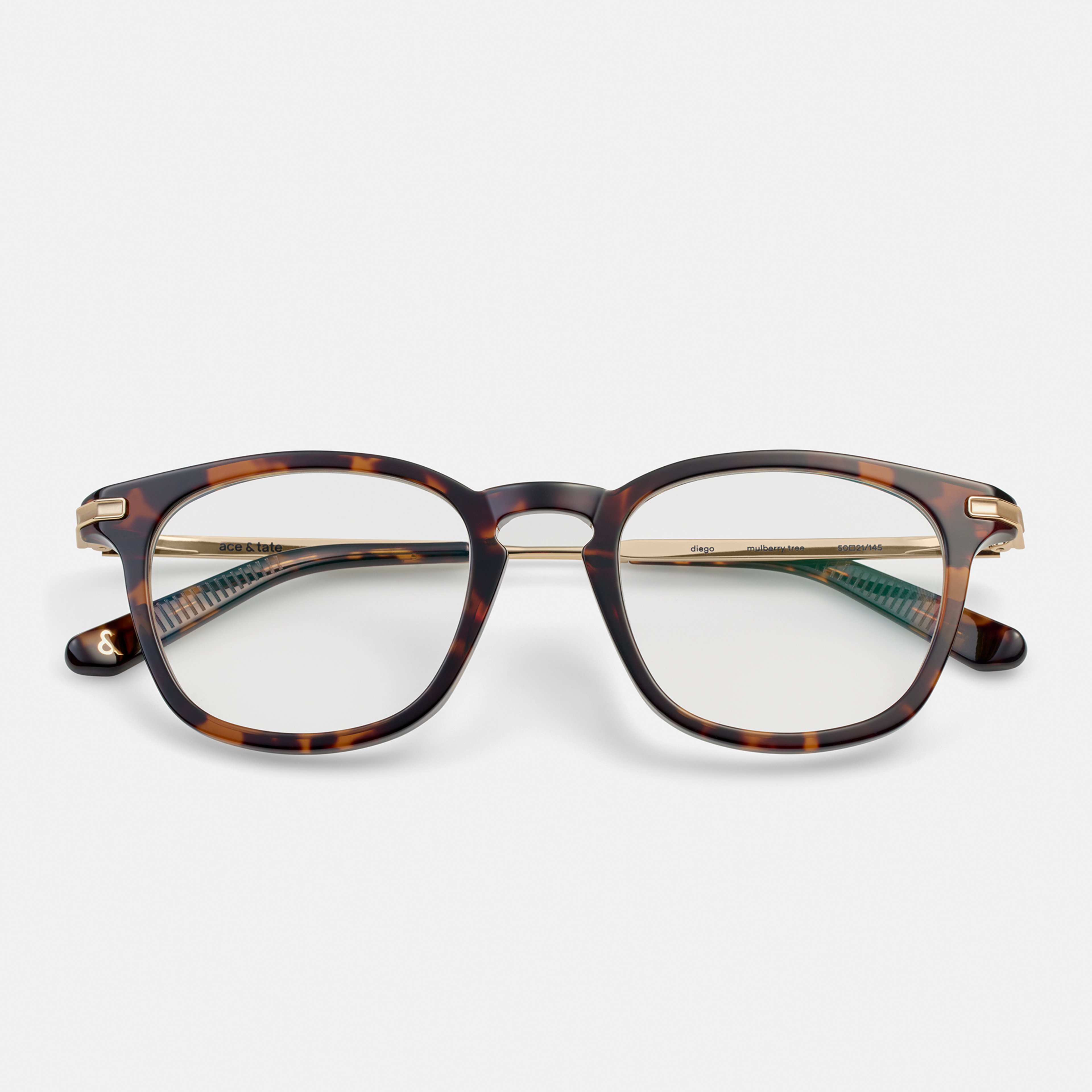 Ace & Tate Glasses | Hexagonal Acetate in Black, Brown, Red