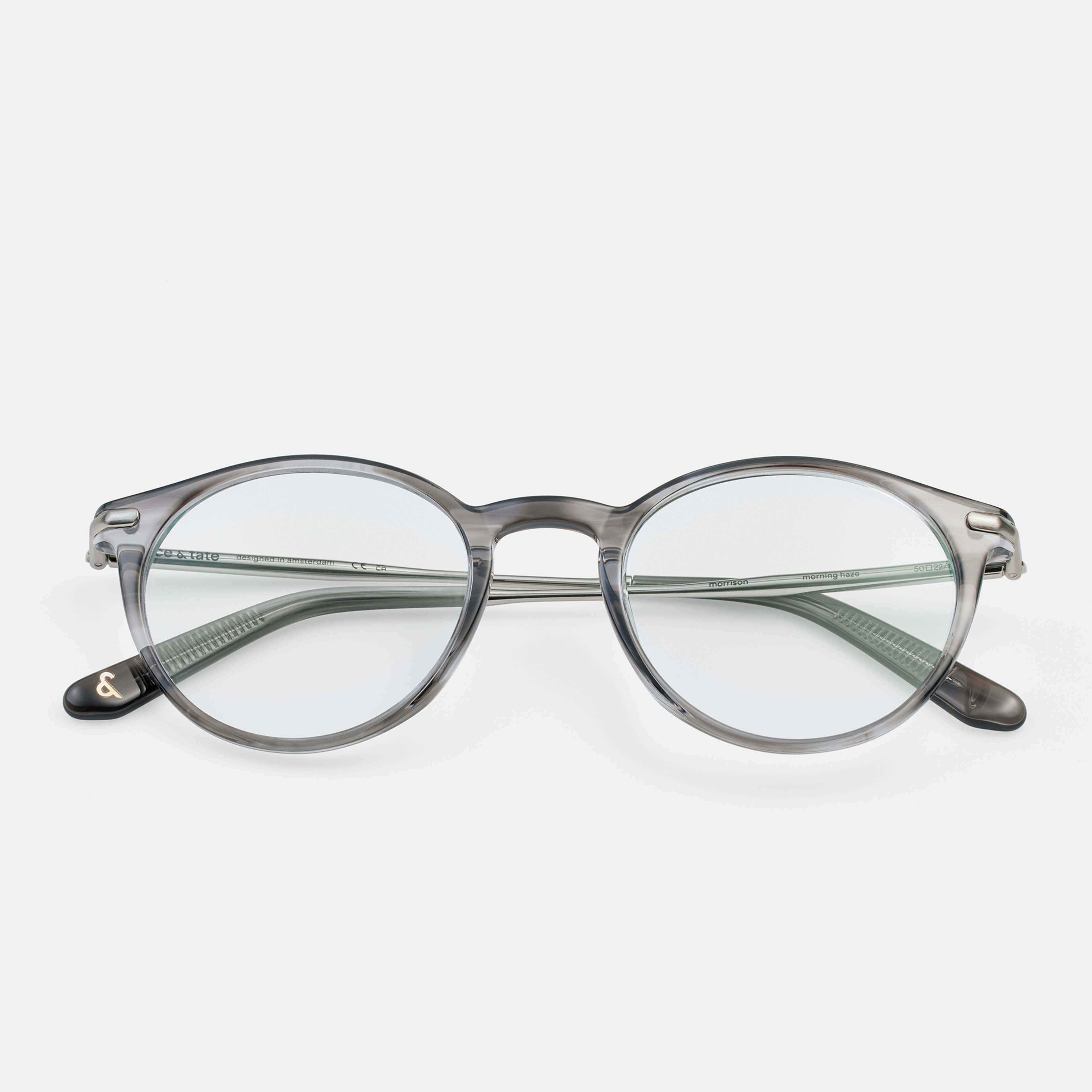 Ace & Tate Glasses |  Acetate in Clear, Grey