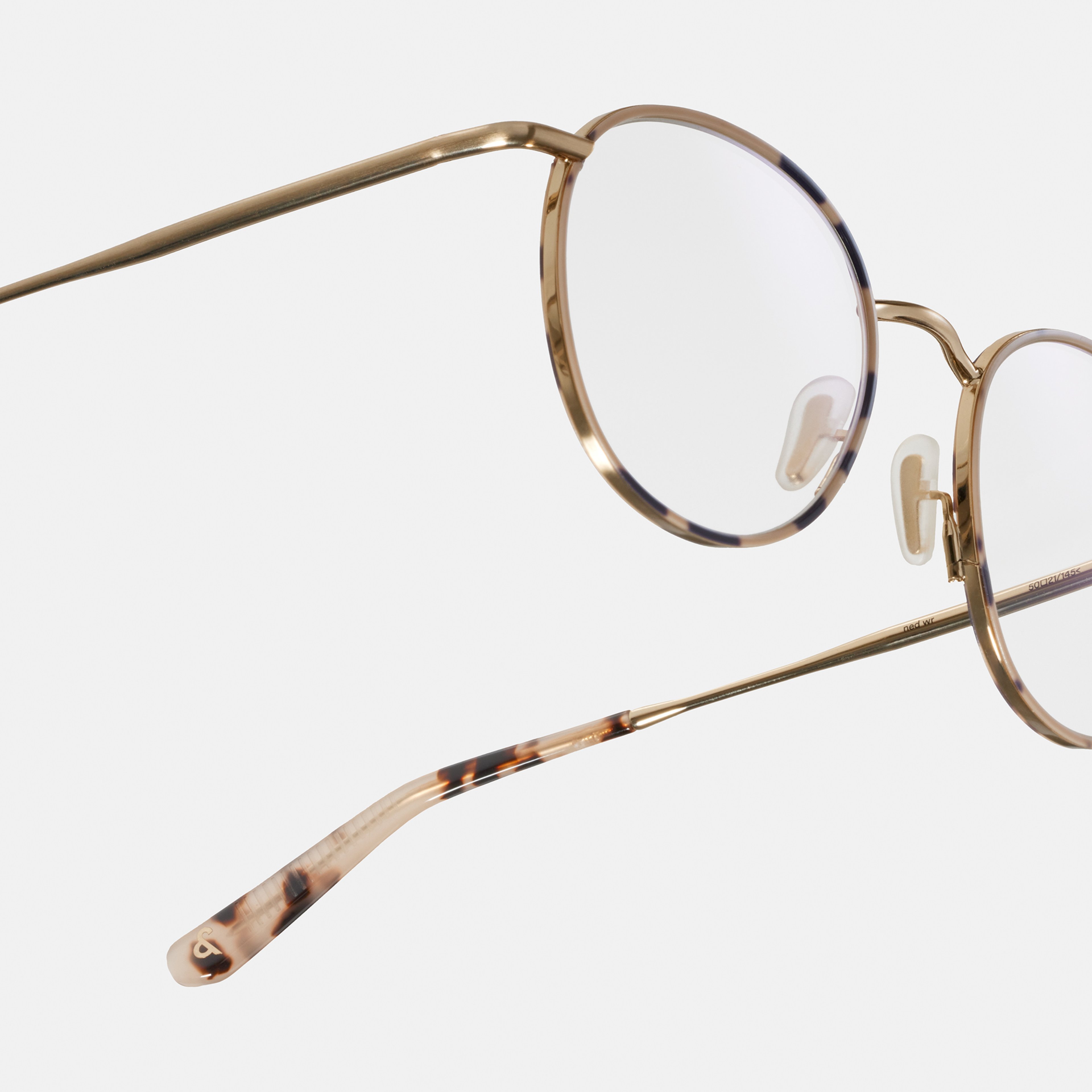 Ace & Tate Glasses |  Metal in Beige, Black, Gold