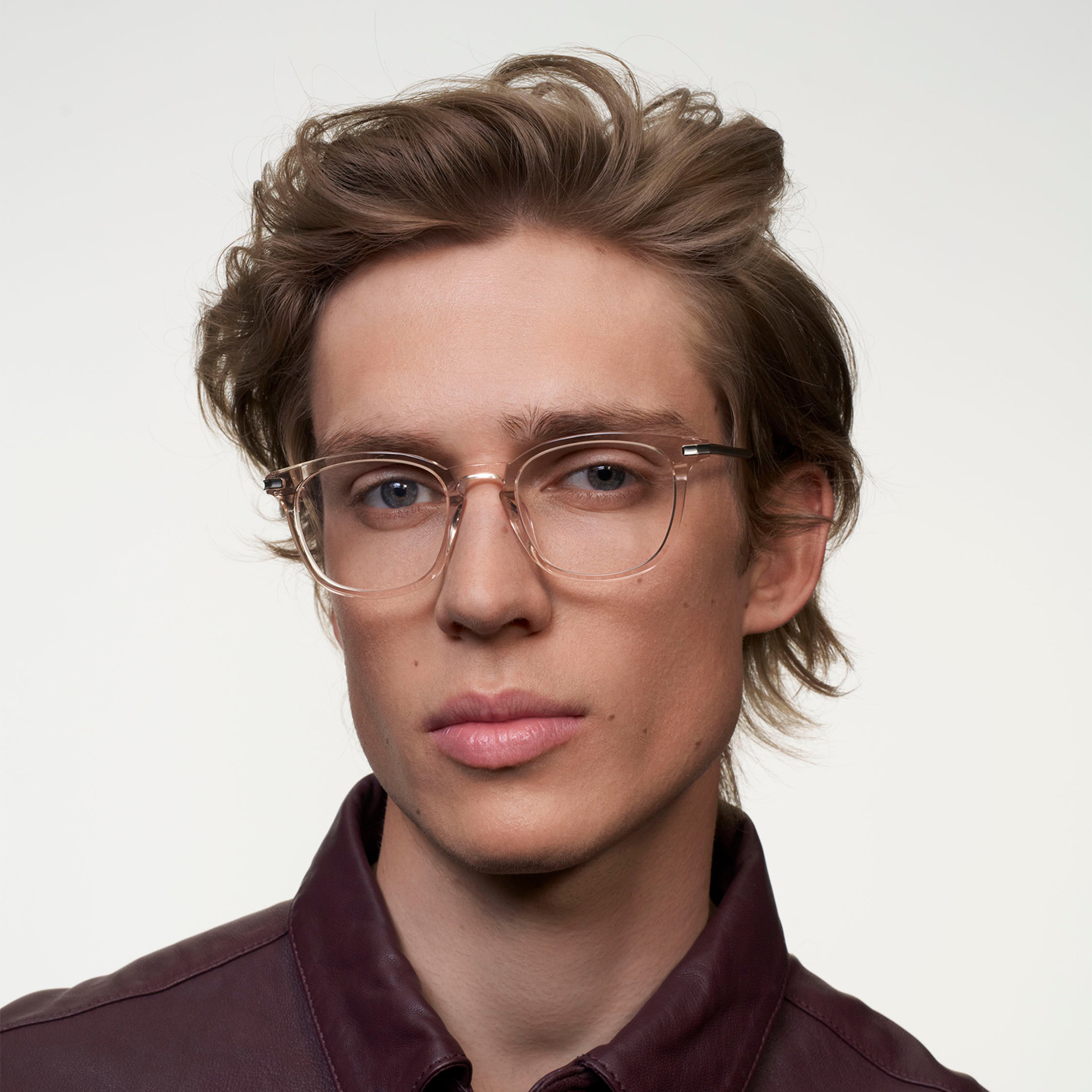 Ace & Tate Glasses | Hexagonal Acetate in Clear