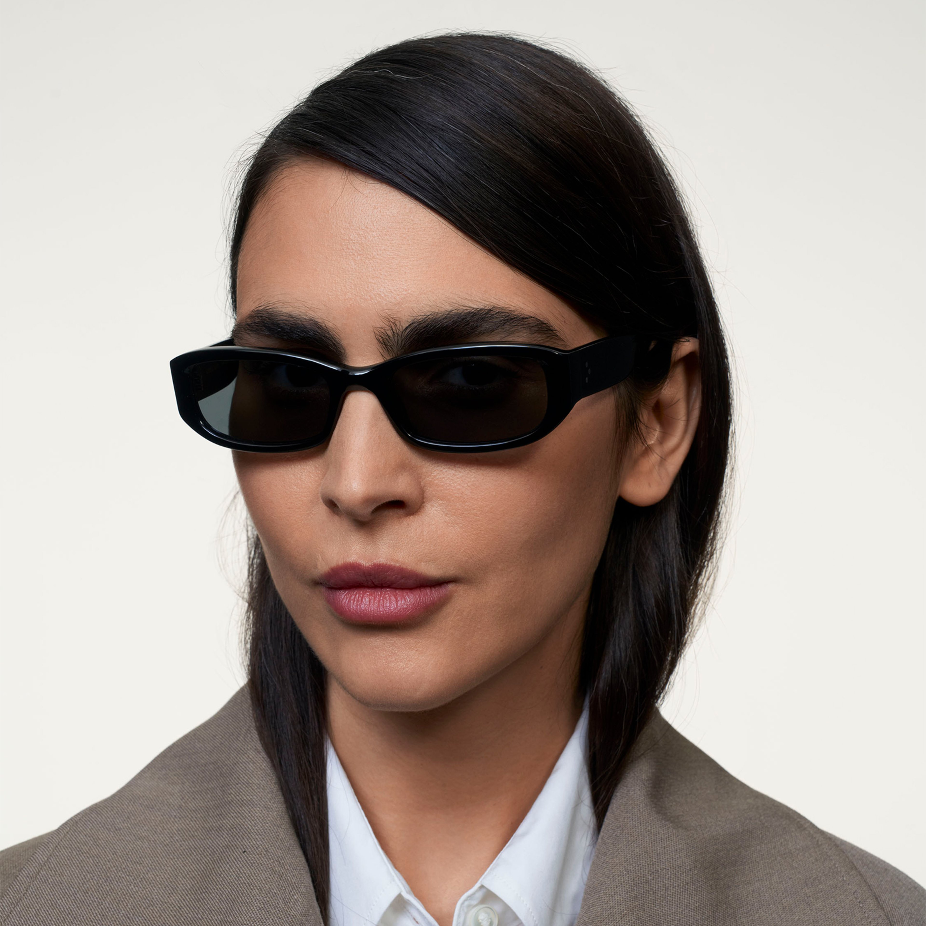 Ace & Tate Sunglasses | Rectangle Acetate in Black