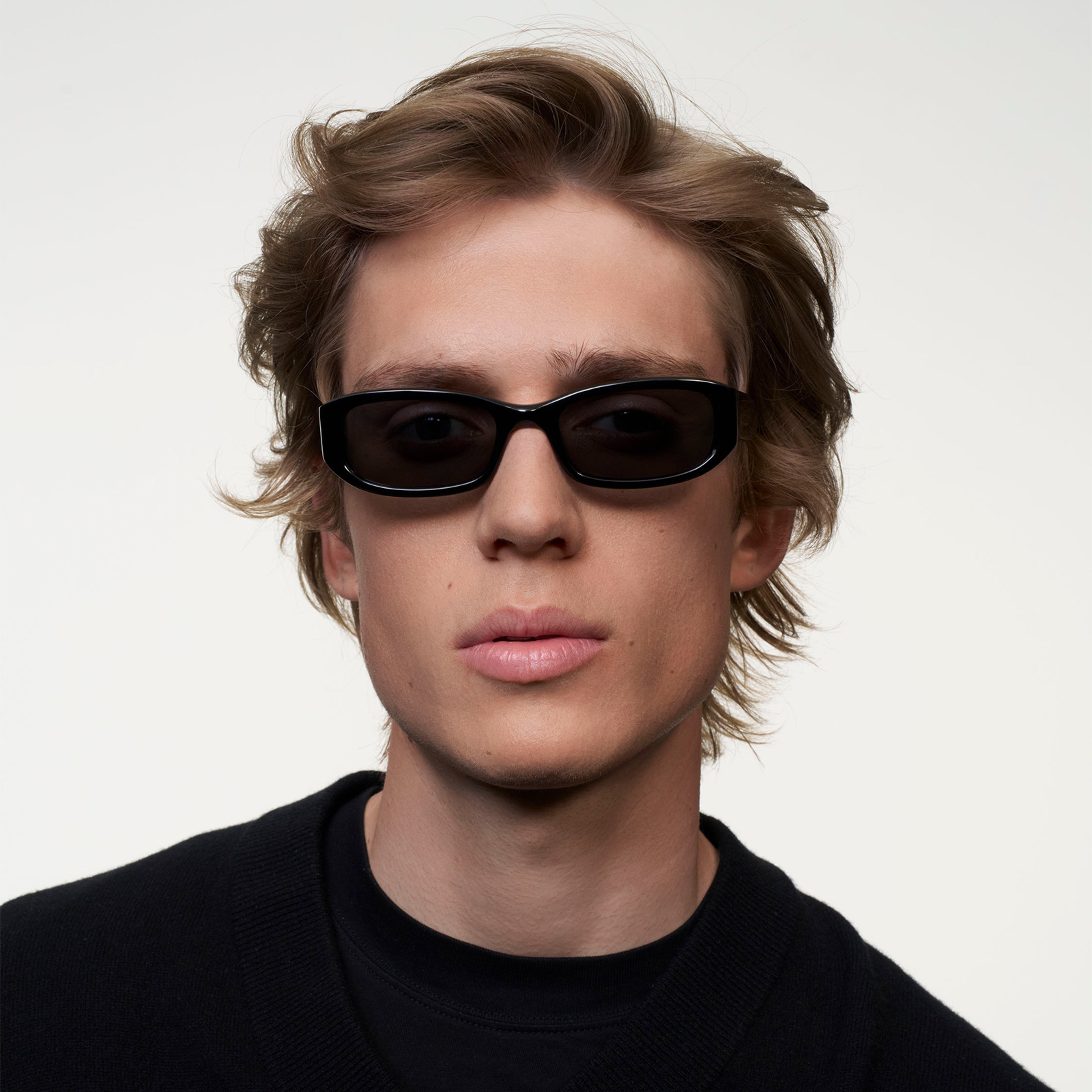 Ace & Tate Sunglasses | Rectangle Acetate in Black
