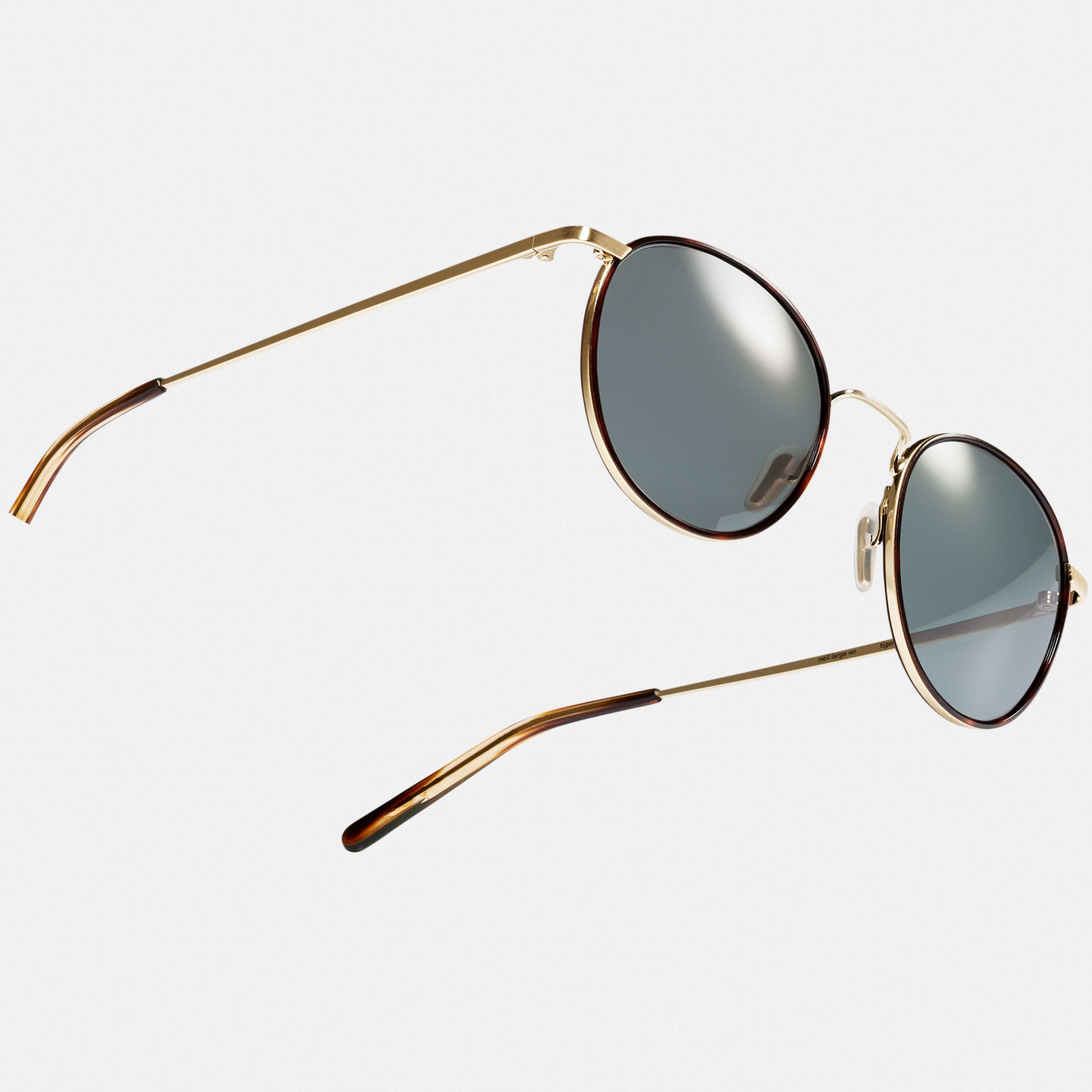 Ace & Tate Sunglasses | Round Metal in Brown, Gold, Orange