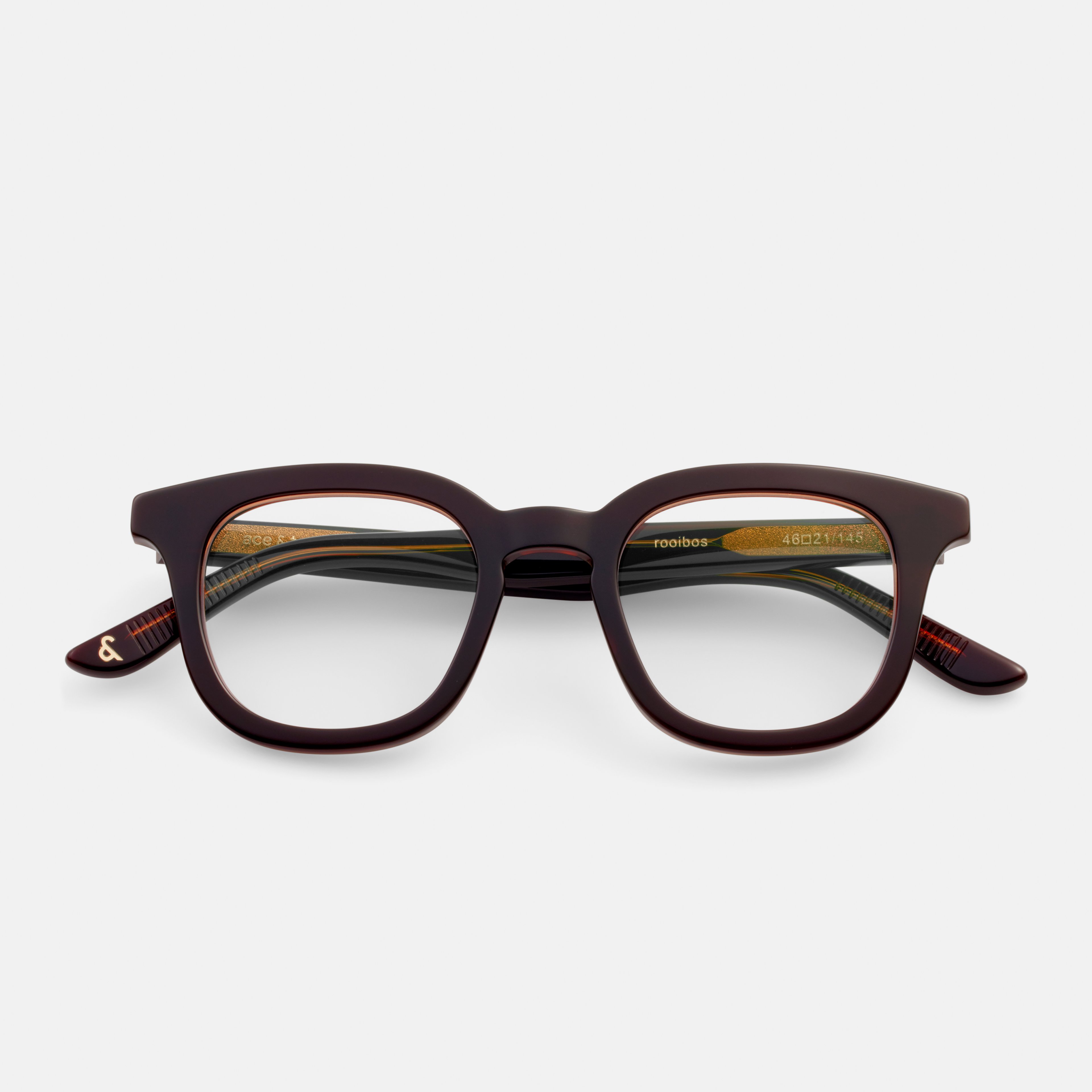 Ace & Tate Glasses | Square Acetate in Red