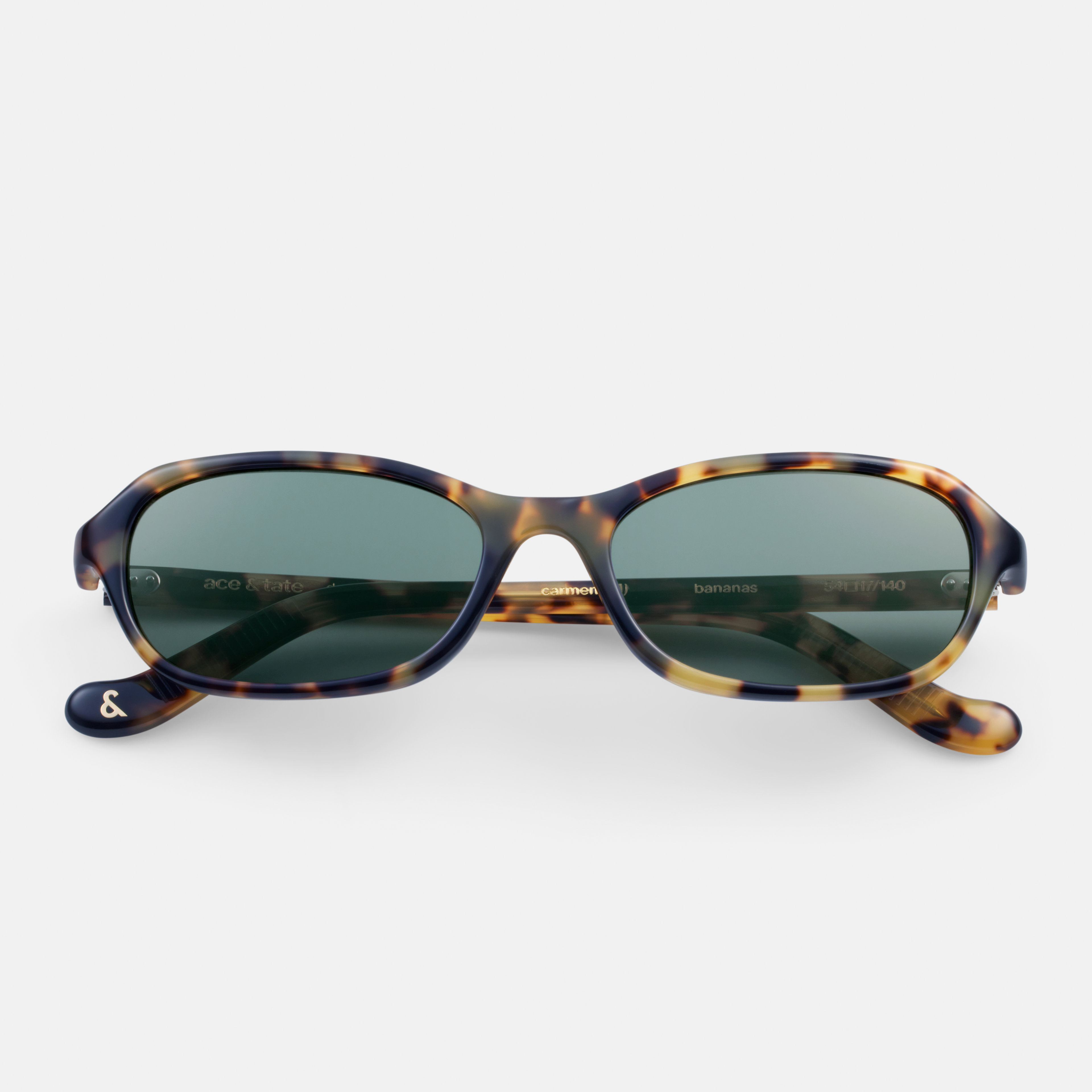 Ace & Tate Solaires | Ovale Acétate in Marron, Jaune