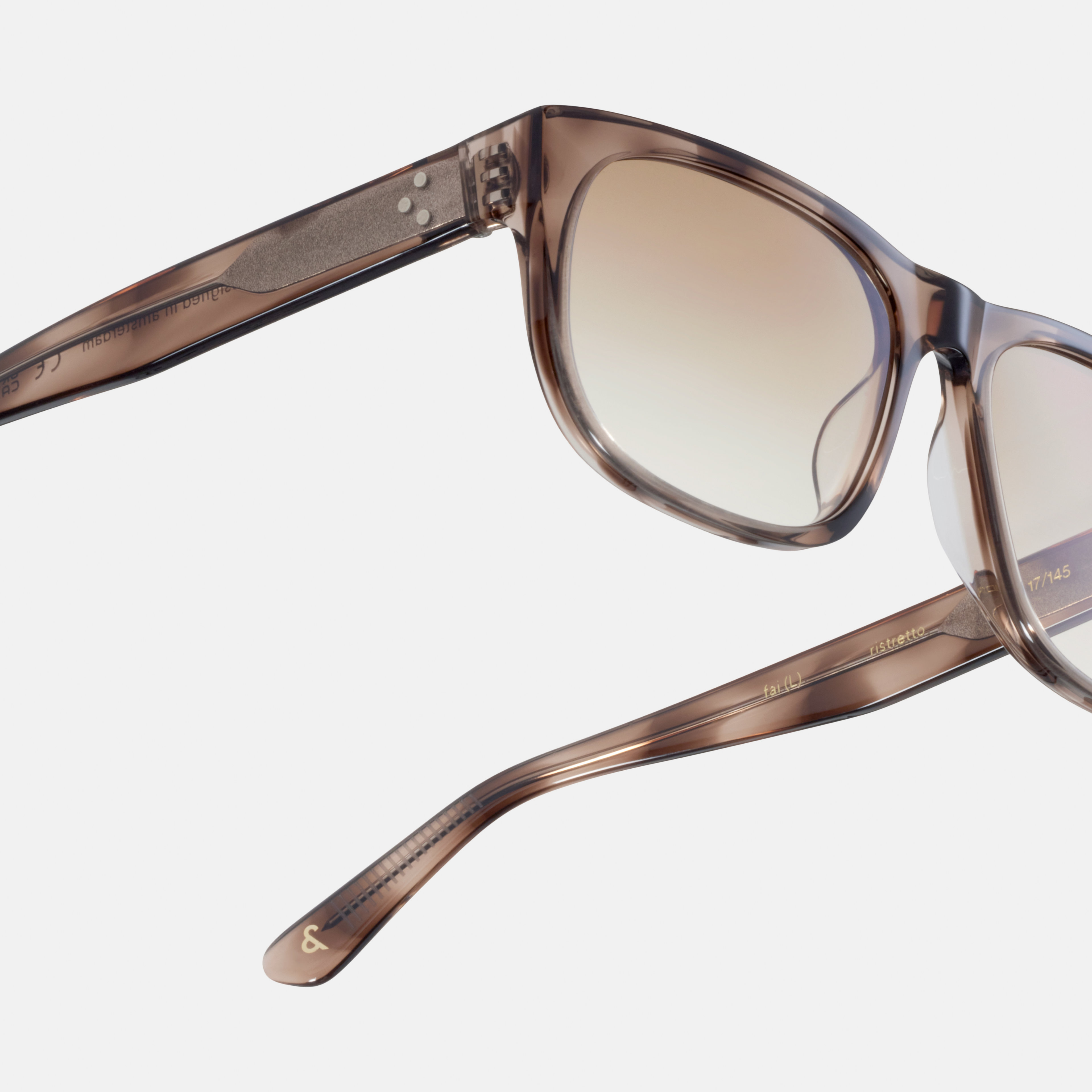 Ace & Tate Sunglasses | Rectangle Acetate in Beige, Brown