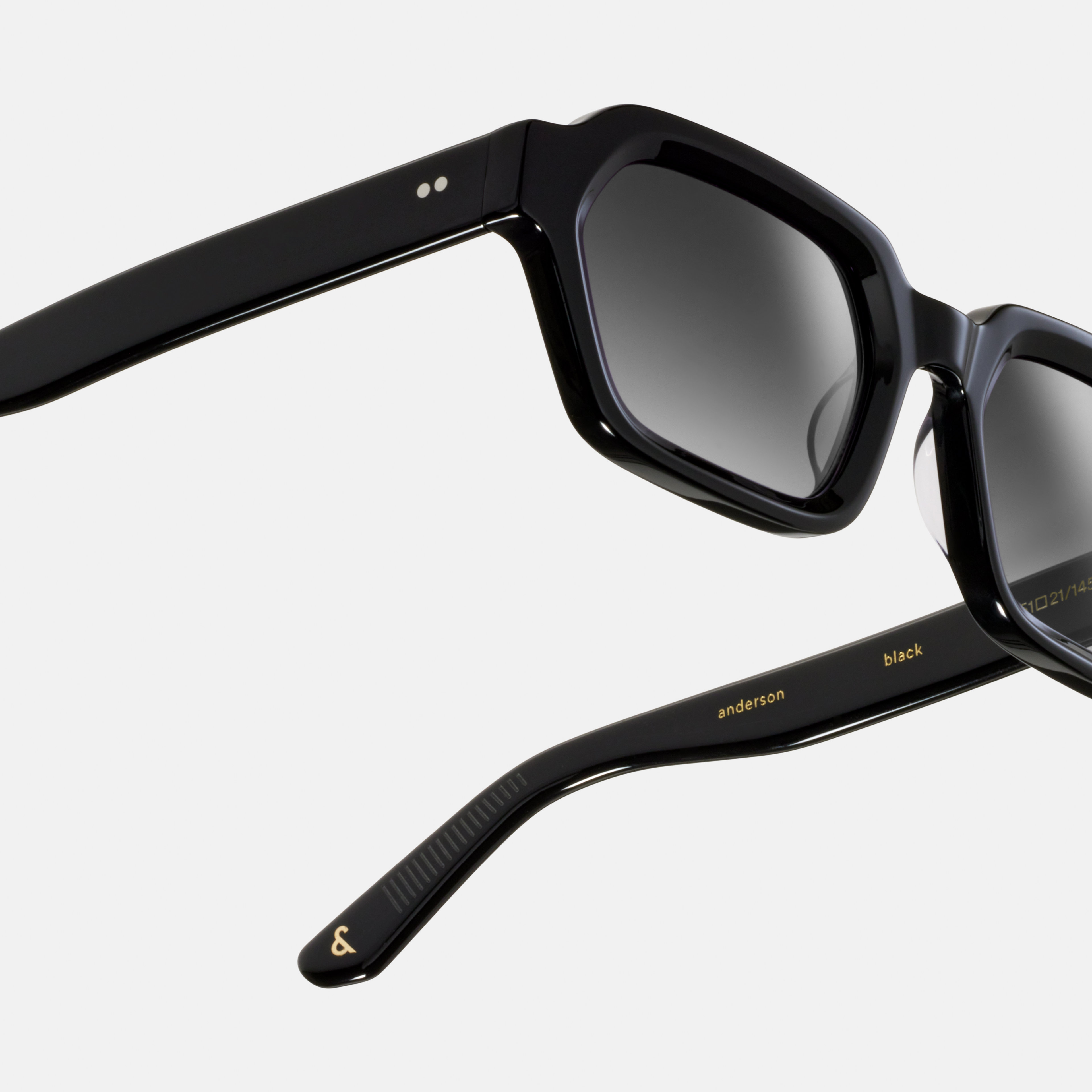 Ace & Tate Sunglasses | Rectangle Acetate in Black