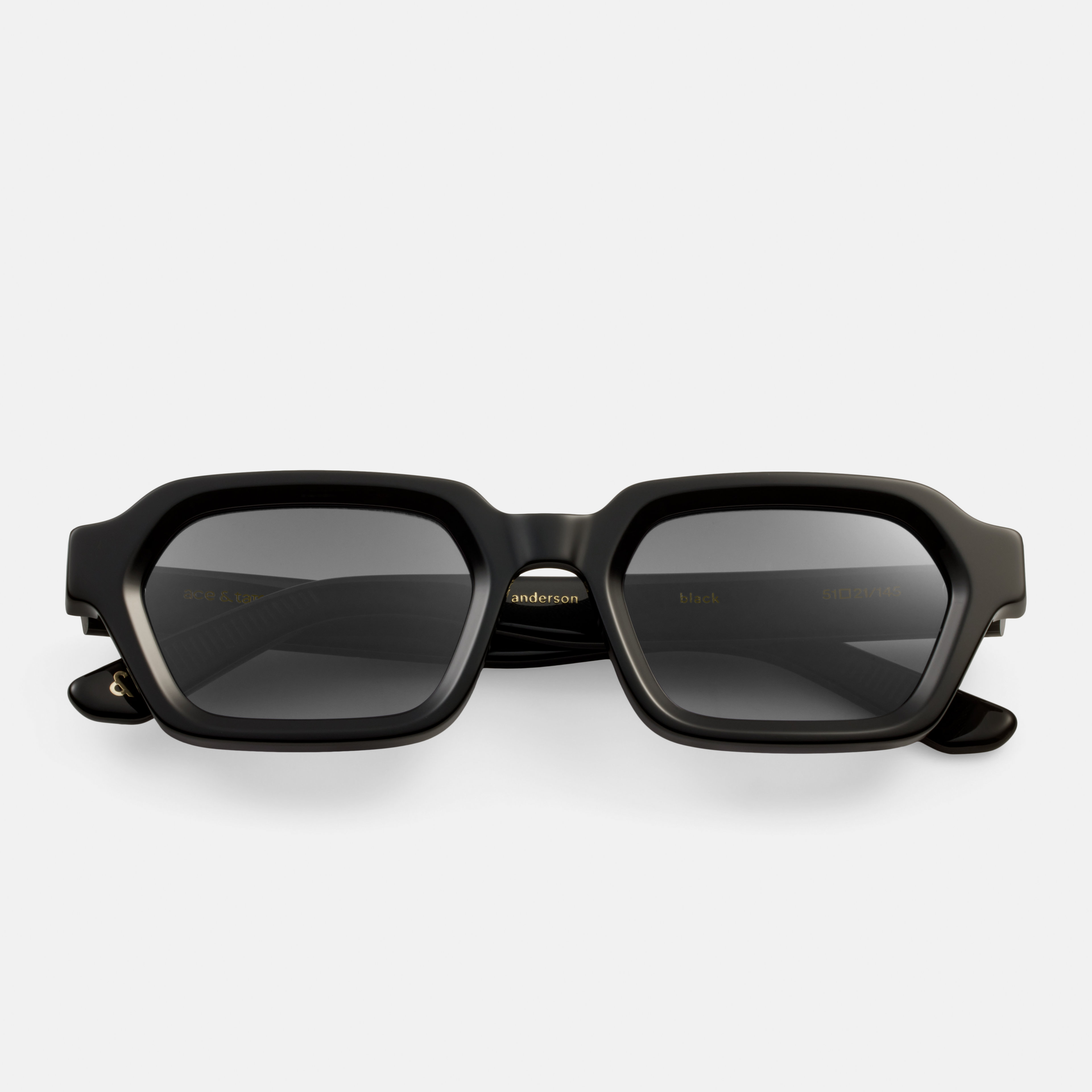Ace & Tate Sunglasses | Rectangle Acetate in Black