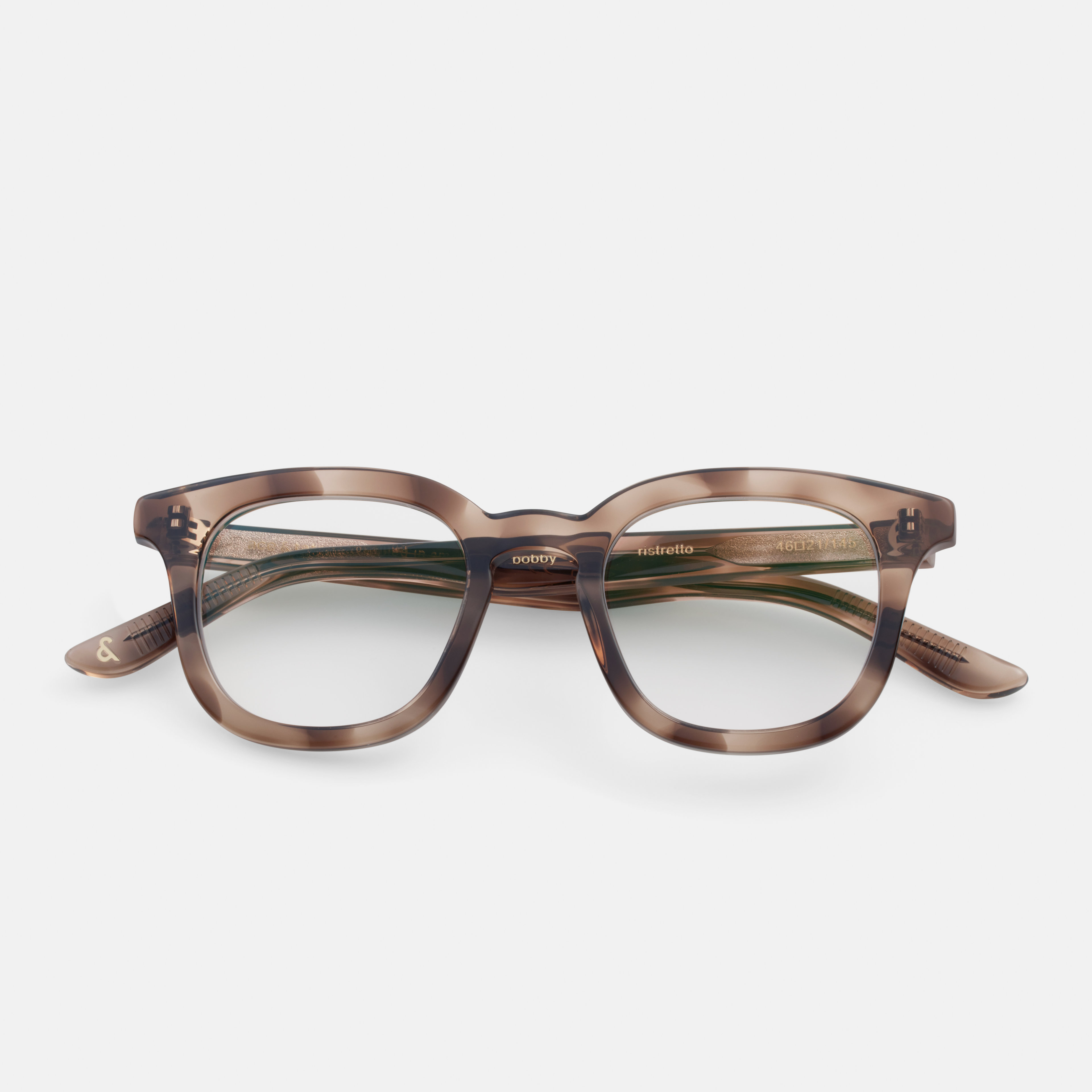 Ace & Tate Glasses | Square Acetate in Beige, Brown
