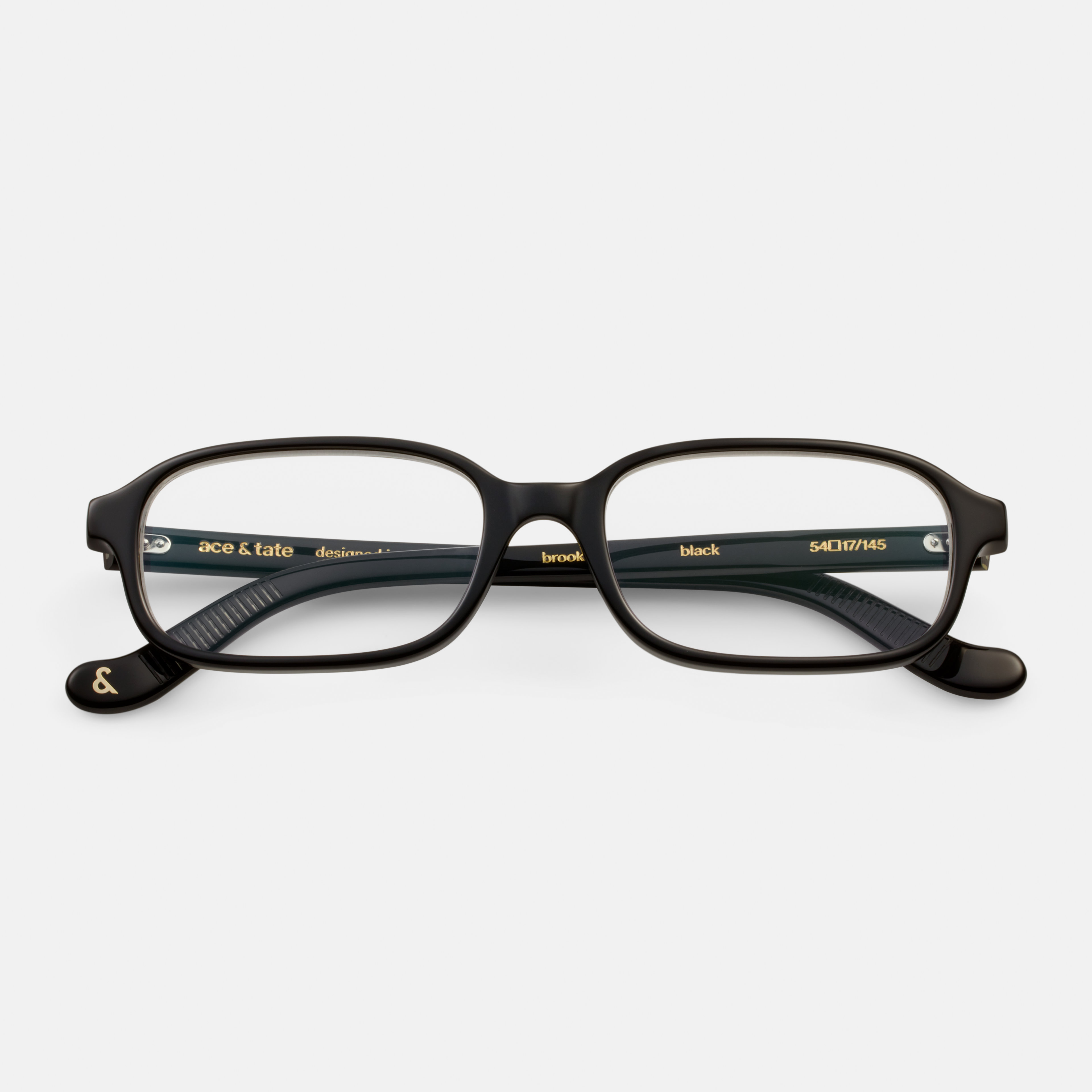 Ace & Tate Glasses | Rectangle Acetate in Black