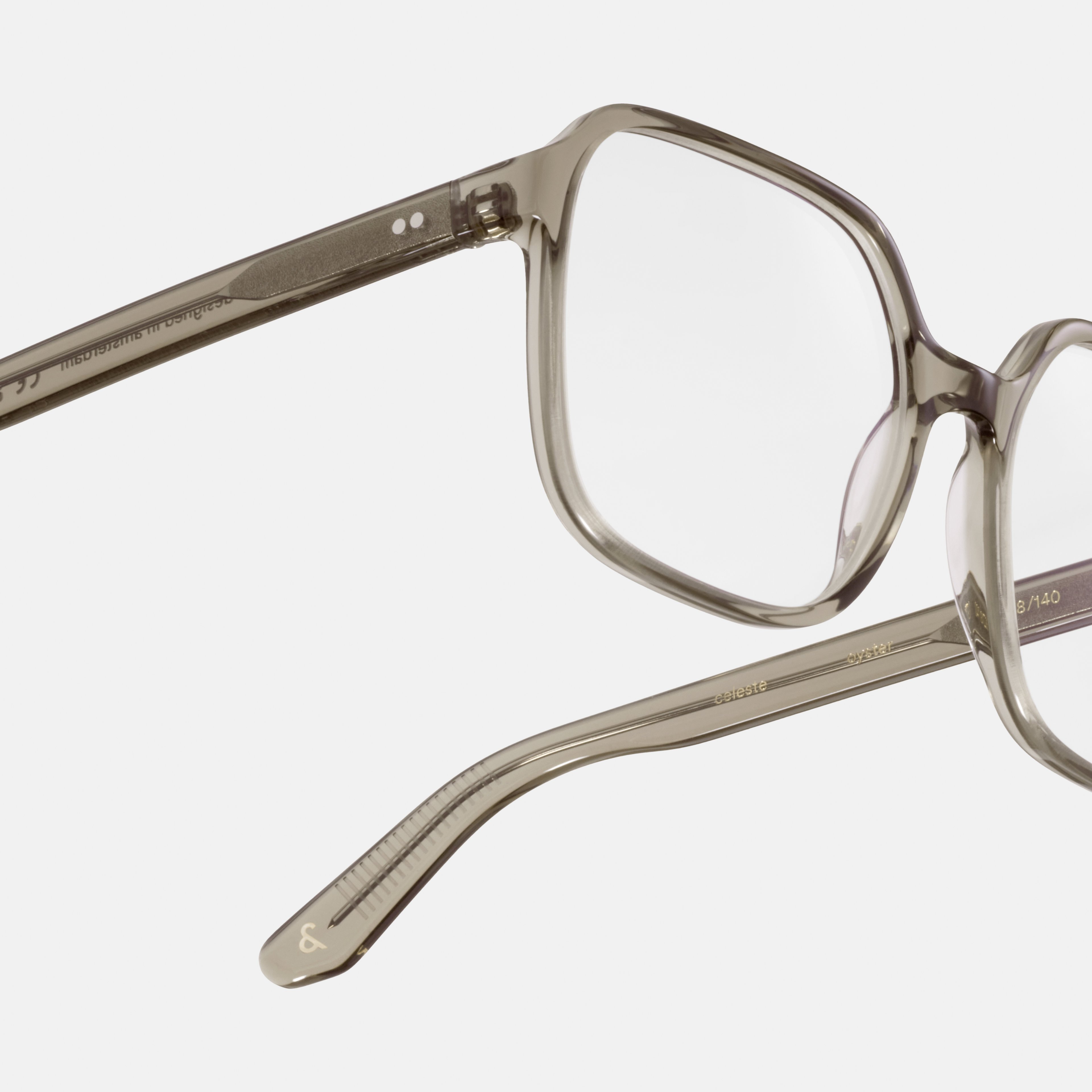 Ace & Tate Glasses | Square Acetate in Grey