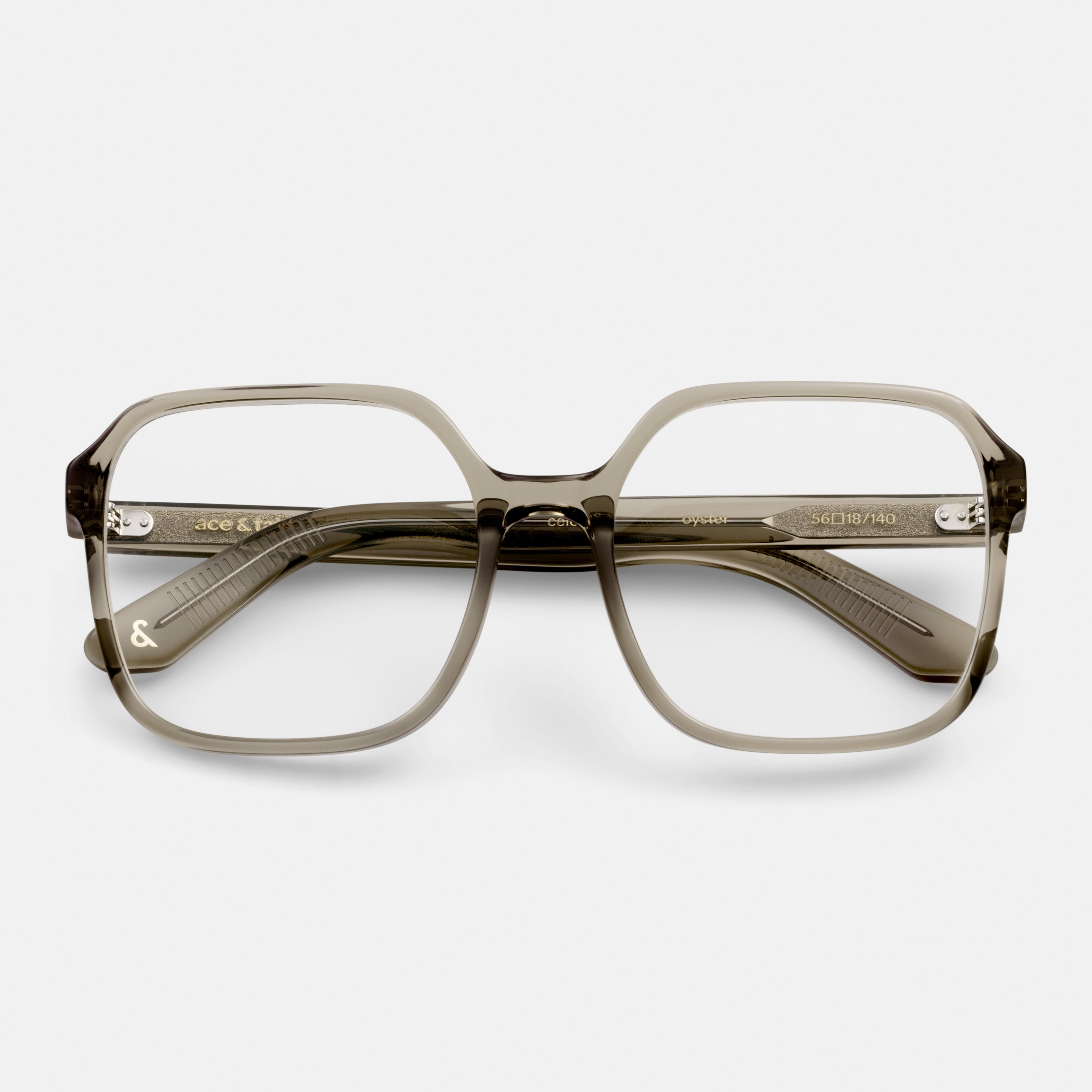Ace & Tate Glasses | Square Acetate in Grey
