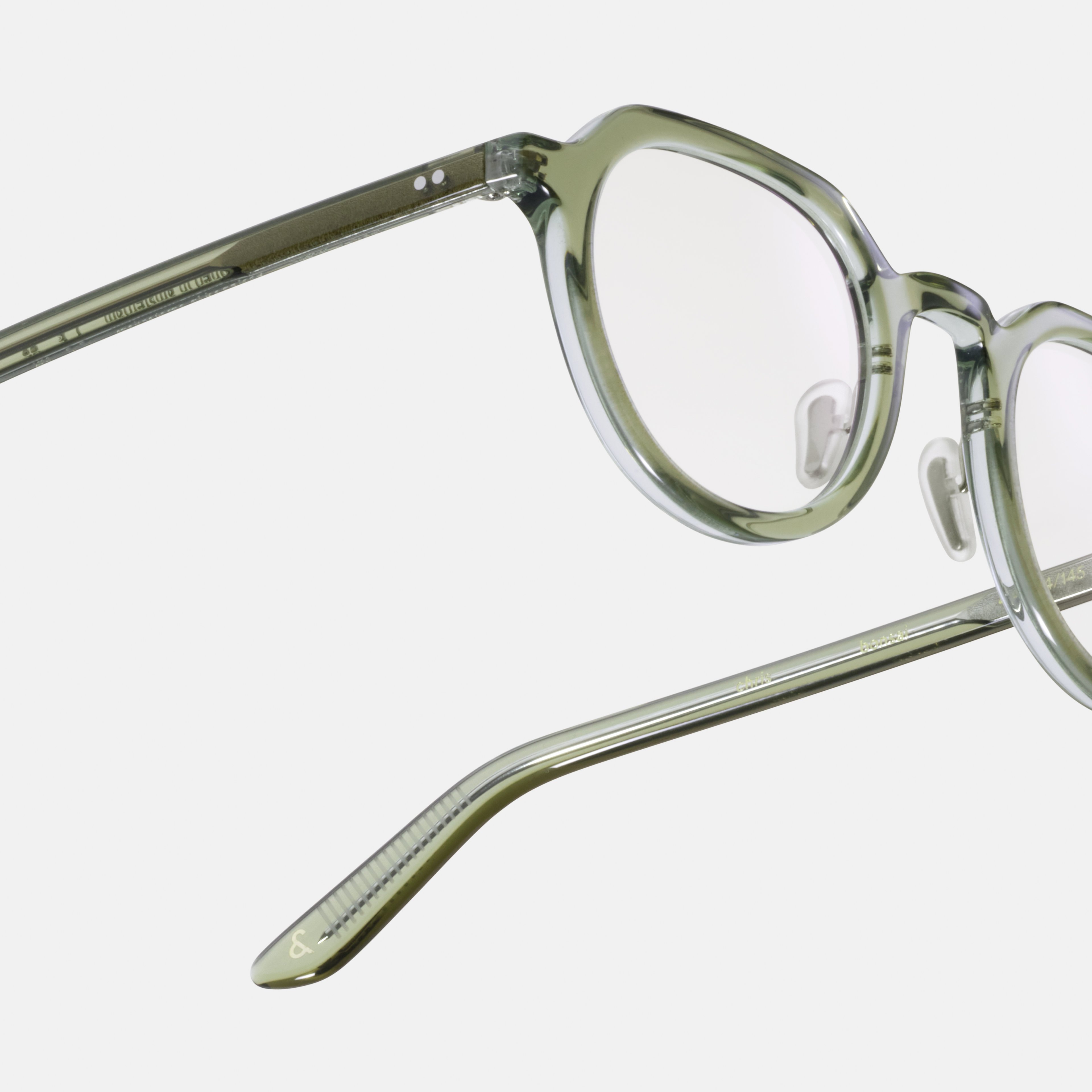 Ace & Tate Glasses | Round Acetate in Green