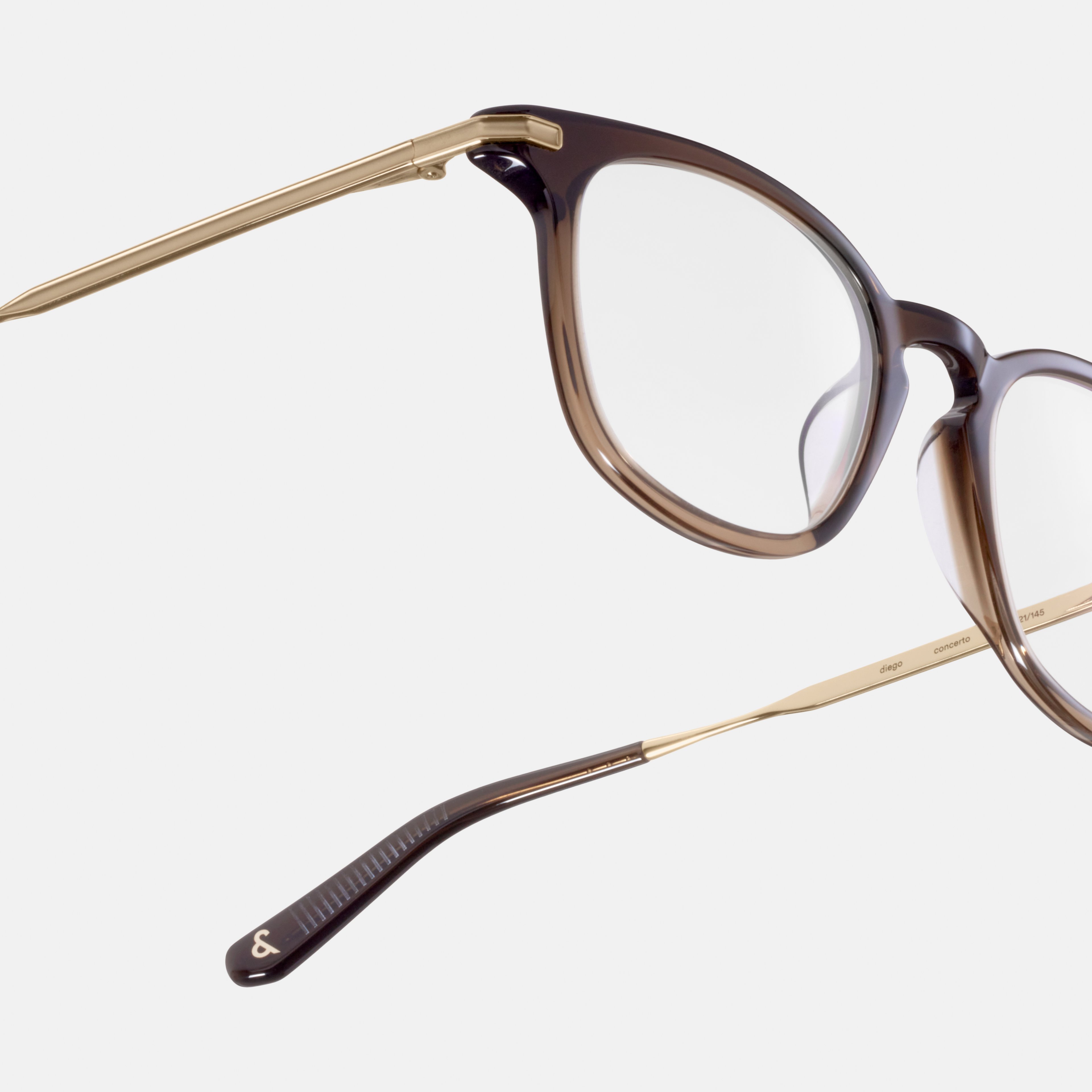 Ace & Tate Glasses | Hexagonal Acetate in Brown