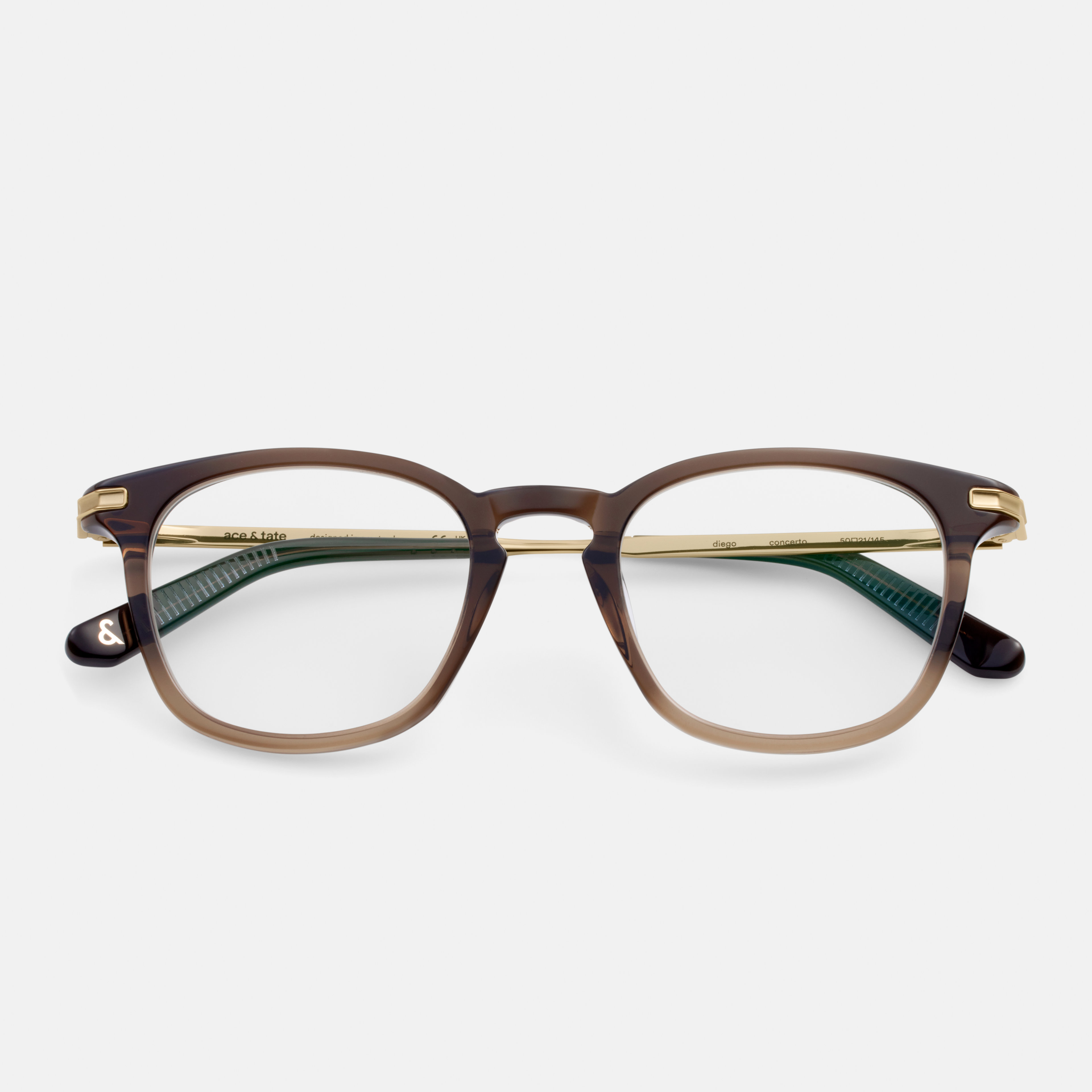 Ace & Tate Glasses | Hexagonal Acetate in Brown