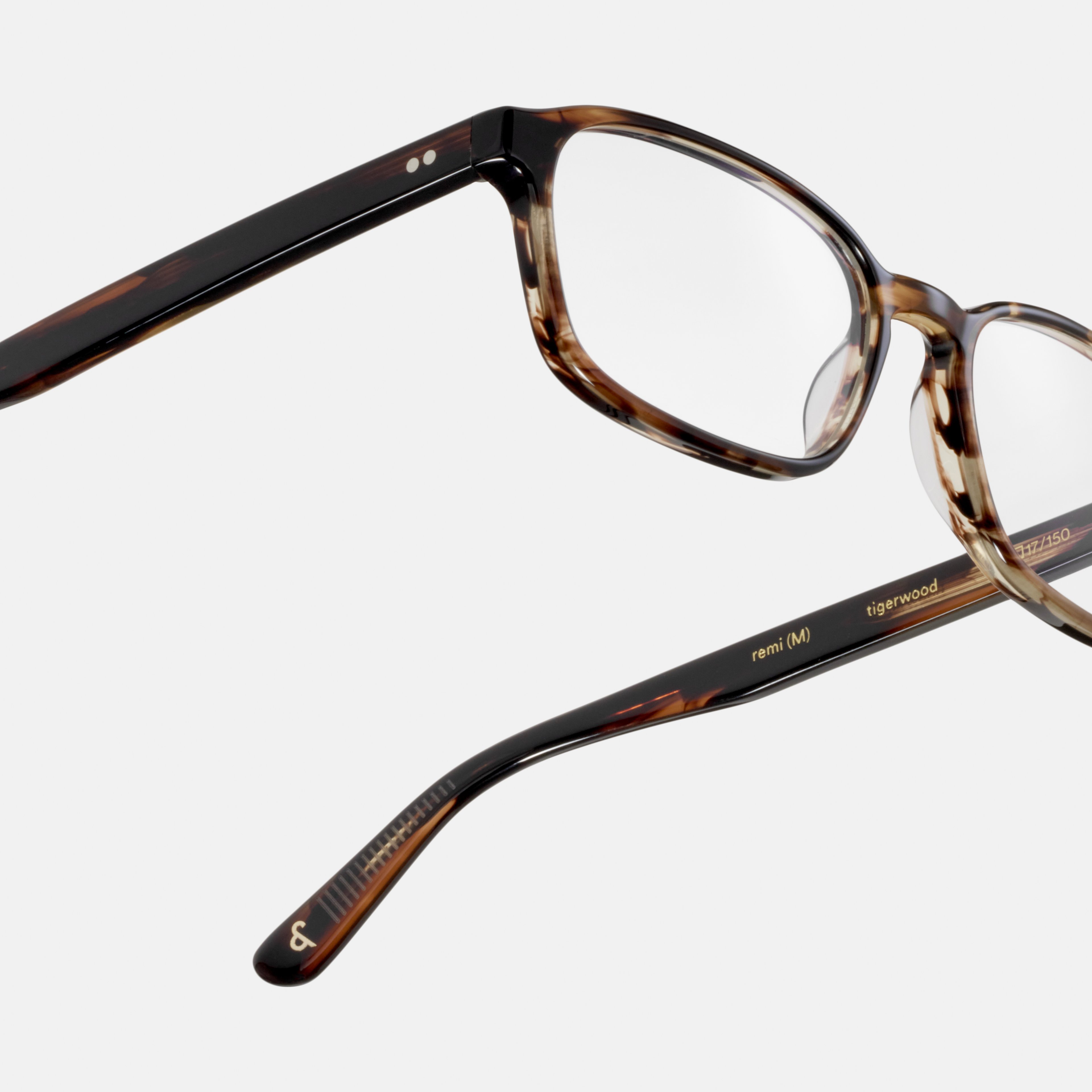 Ace & Tate Brillen | Rechteckig Acetat in Braun, Orange