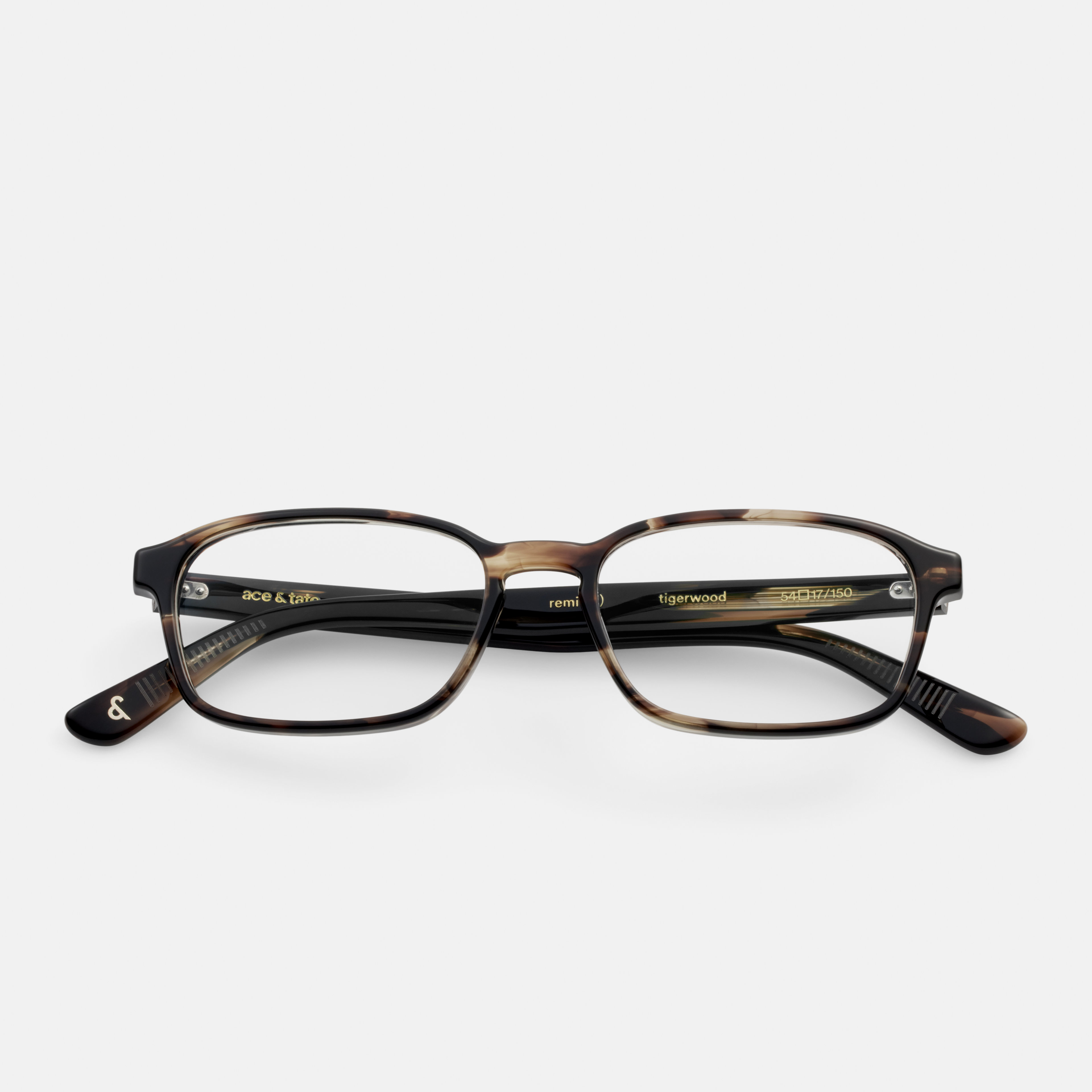 Ace & Tate Brillen | Rechteckig Acetat in Braun, Orange