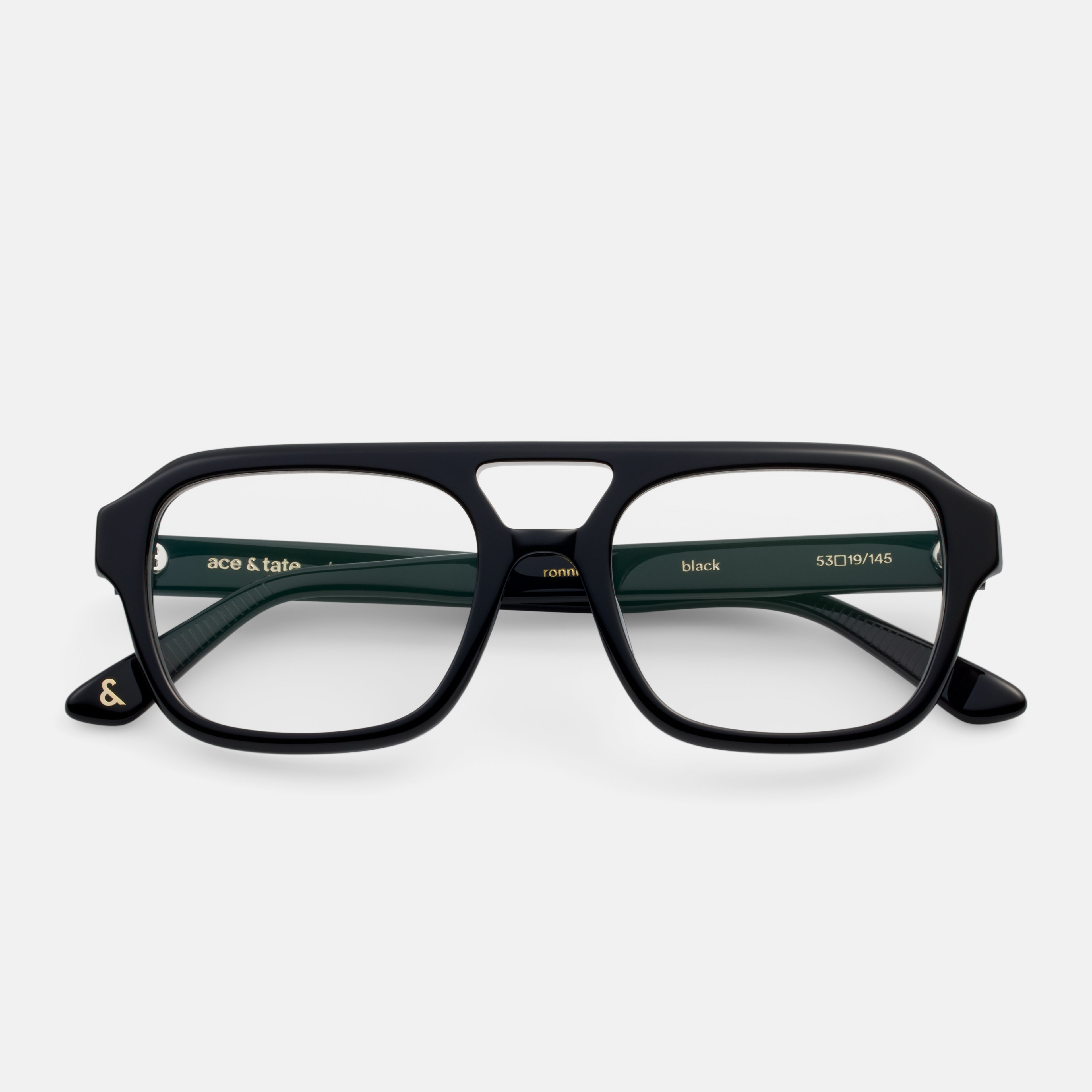 Ace & Tate Glasses | Square Acetate in Black